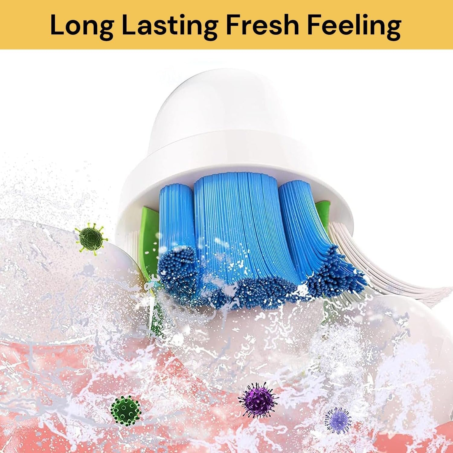 EZONEDEAL Electric Toothbrush Replacement Heads, Replacement Brush Heads, Professional Soft Clean Toothbrush Head, Replacement Toothbrush Heads Compatible with Oral B Braun (Normal Clean, 8 Pcs) image number 4