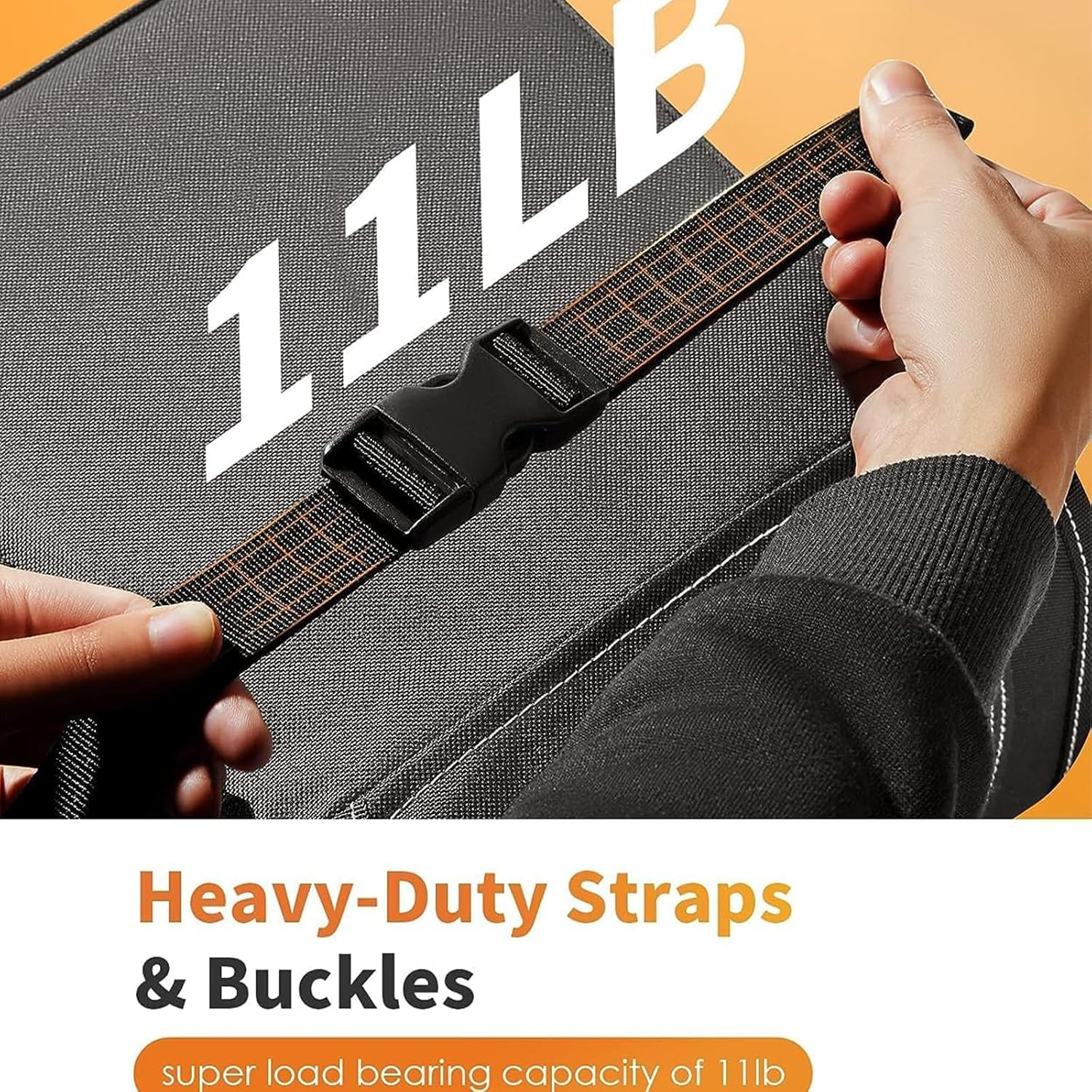 Car Trash Can with Lid & Storage Pockets &ndash;100% Leak-Proof, Waterproof 2-Gallon Multipurpose Car Organizer, Black image number 2