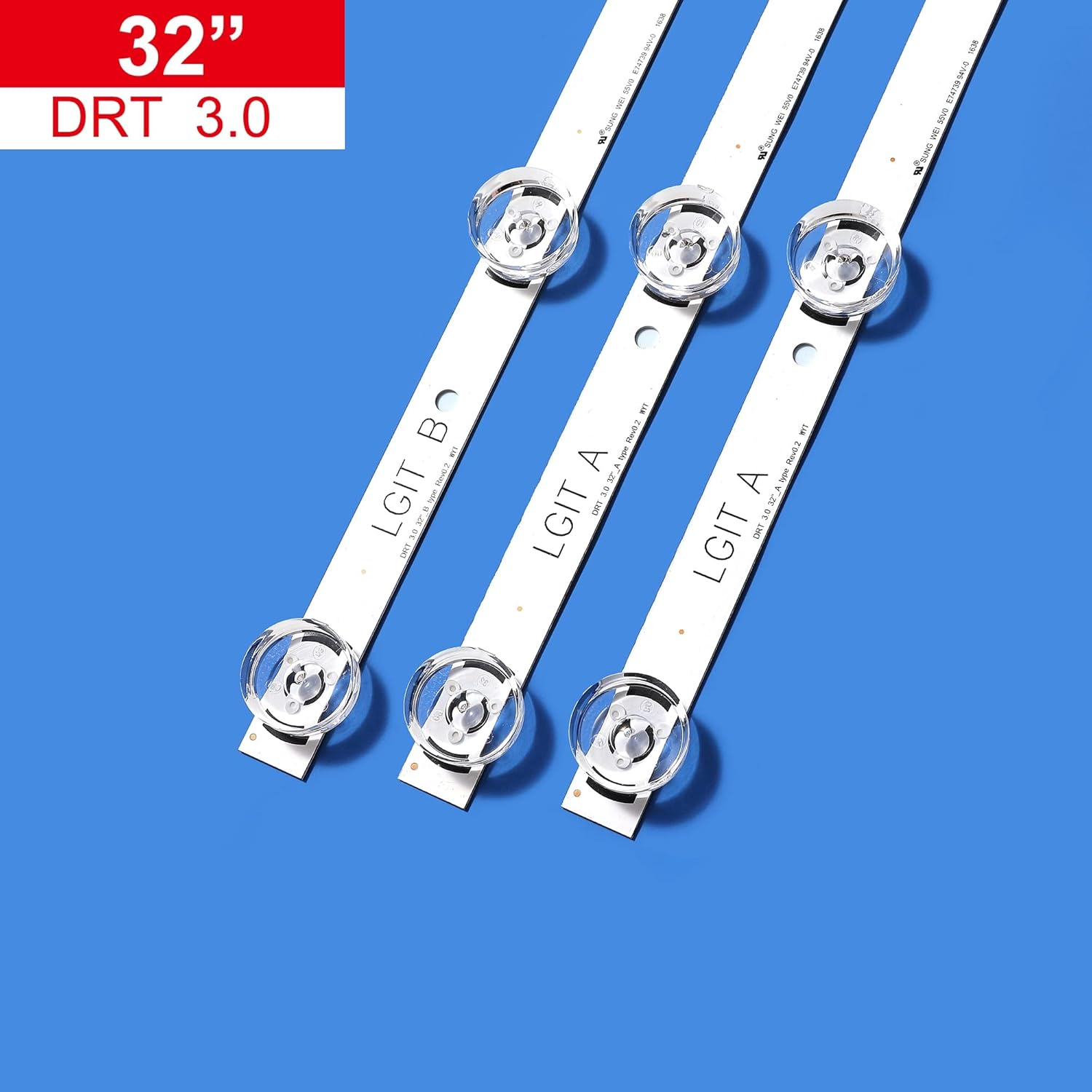 LED Backlight Strip Fit for Llg 32" TV 32MB25VQ 32LB572V 6916L-1974A 32LB580V 32LB650V 32LB652V 32LB653V 32LF550 Innotek DRT3.0 image number 2