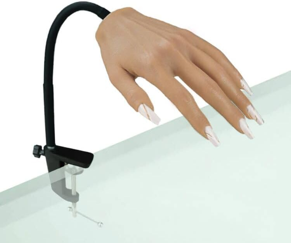 XMASIR Practice Hand for Nail Design, Silicone Hand Fake Nails Practice Hands Hand Training Practice Model Nail Art Manicure Set for DIY (Left) image number 4