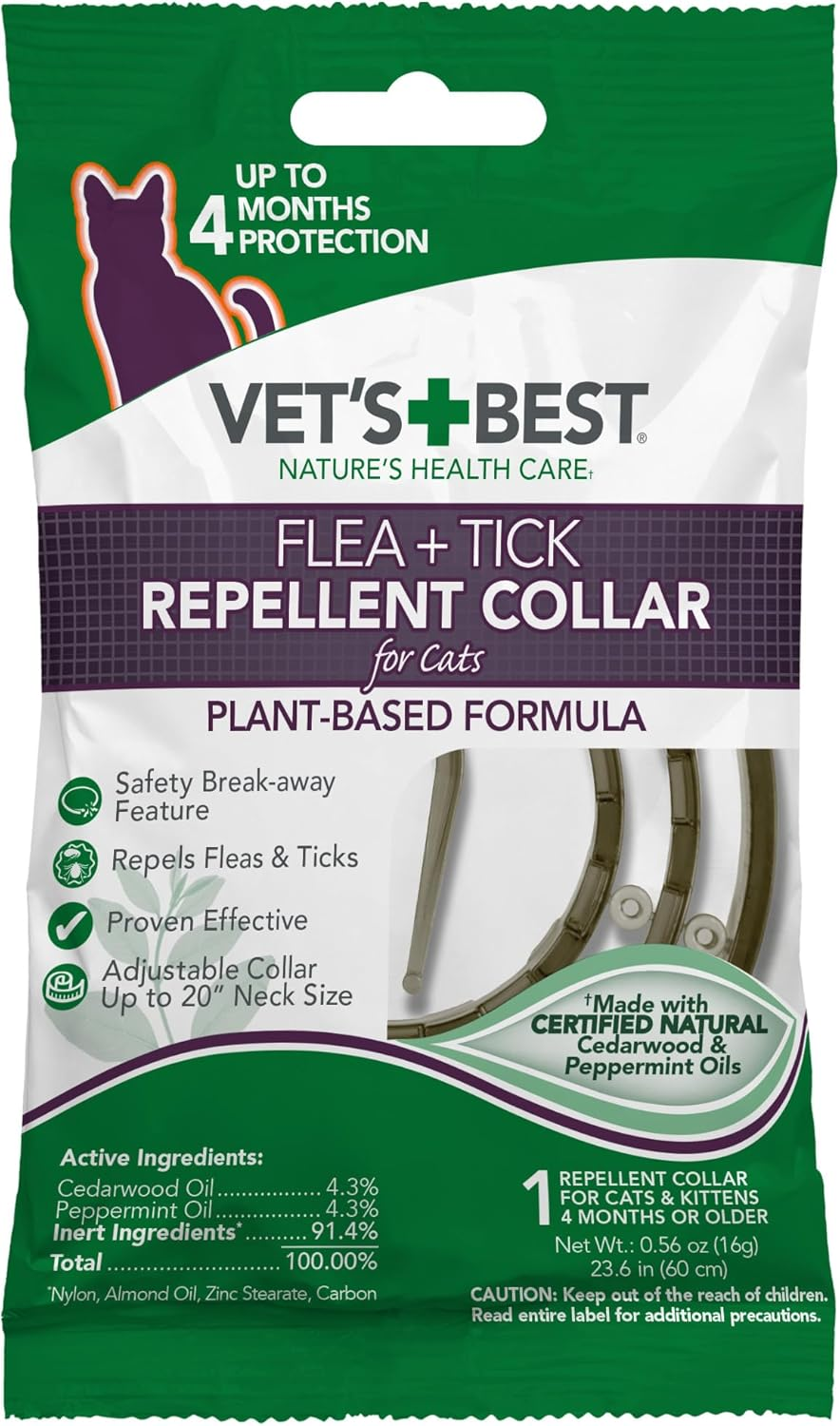 Vet'S Best Natural Flea and Tick Spray for Cats and Home &ndash; Plant-Based Pest Control with Certified Essential Oils &ndash; Safe Indoor Flea Treatment for Cat Households &ndash; 96 Oz Refill Bottle &ndash; Made in USA image number 1