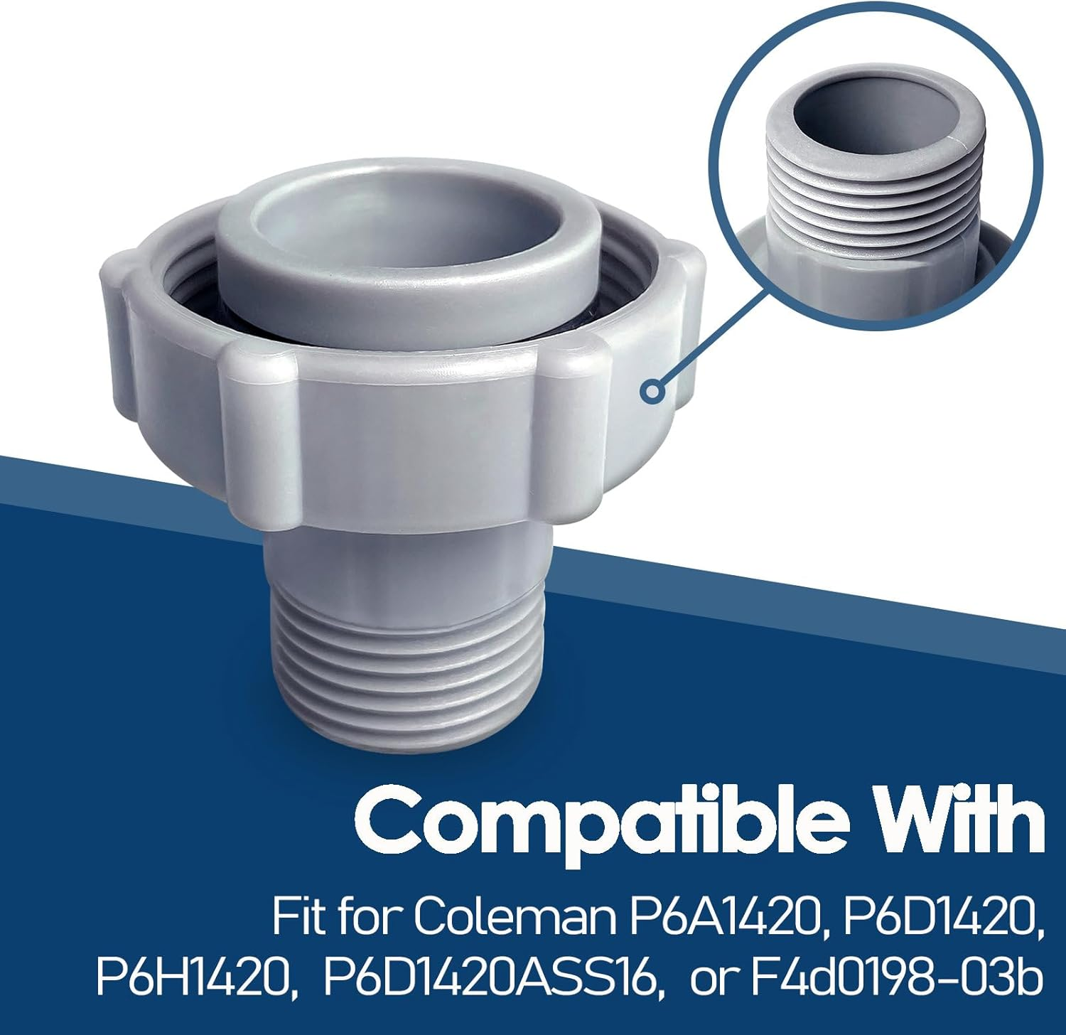 Pool Drain Fitting Connects Fits for Coleman Pools, Id1.5-Inch Connect to the Bottom of the Pool and Od1.0-Inch Connect to the Garden Pipe image number 4