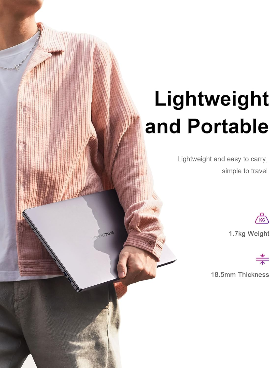 Laptop 16.0 Inch - AMD Ryzen 5 3550H (4 Cores 8 Threads up to 3.7 Ghz), 16GB RAM, 512GB SSD, Laptops LCD Display 1920 &times; 1200 | Powerful & Lightweight | Study, Office & Everyday Use image number 3