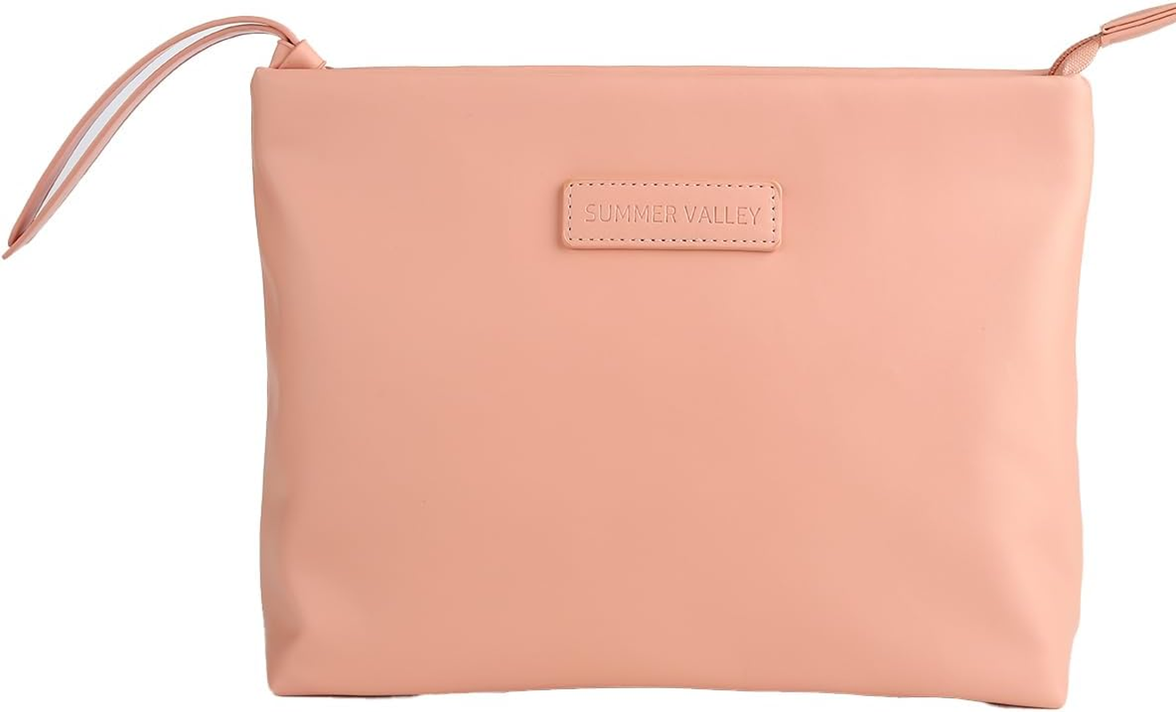 DDPOND Creamy Puffer Large Capacity Travel Cosmetic Bag for Women Skincare Care with Compartments White Makeup Bag (Black) - Black image number 7