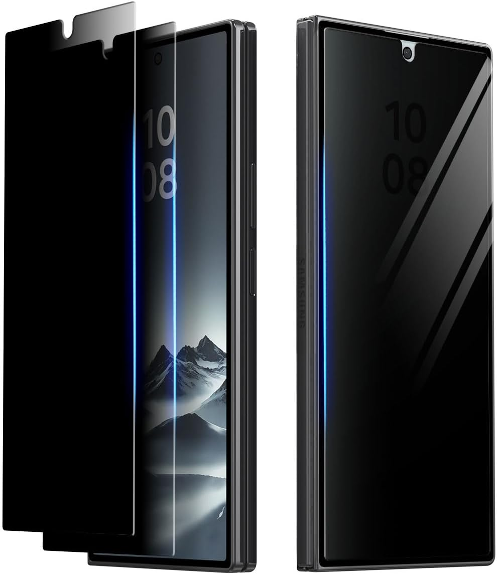 Araree AR27938GZFD7 Galaxy Z Fold7 Anti-Peeking Tempered Glass Film, Set of 2 for Cover Display, Privacy Protection, 9H Hardness Hard Coating, High Transmittance, Anti-Fingerprint, 4-Layer image number 5