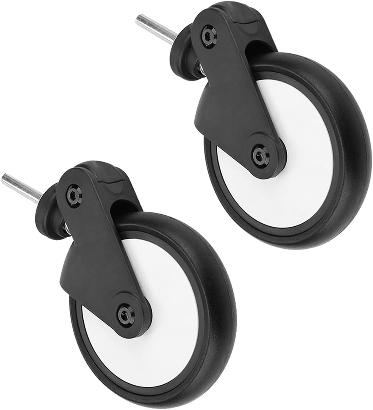 Stroller Wheel, Pratical Wear Resistant Stroller Wheel Accessory Convenient to Use 360 Degree Rotation for Yoyo for Kiddopotamus for Yoya for Chbaby(A Pair of Front Wheels) image number 4