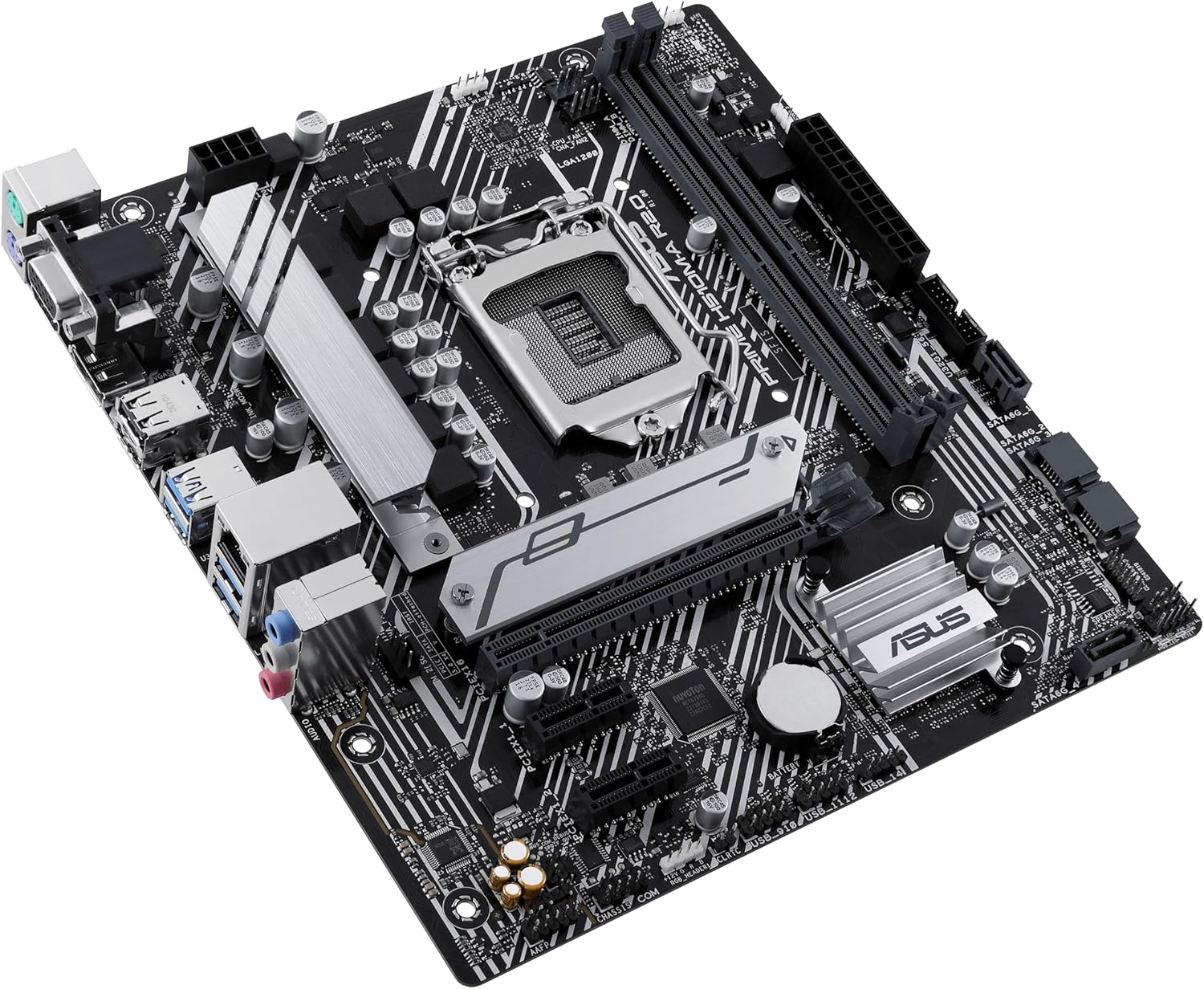 ASUS Prime H510M-A R2.0 Motherboard Socket Intel LGA1200 (Intel H470 Chipset, Matx, DDR4, USB 3.2 Gen 1, M.2, 1GB Ethernet, Aura Sync) image number 3