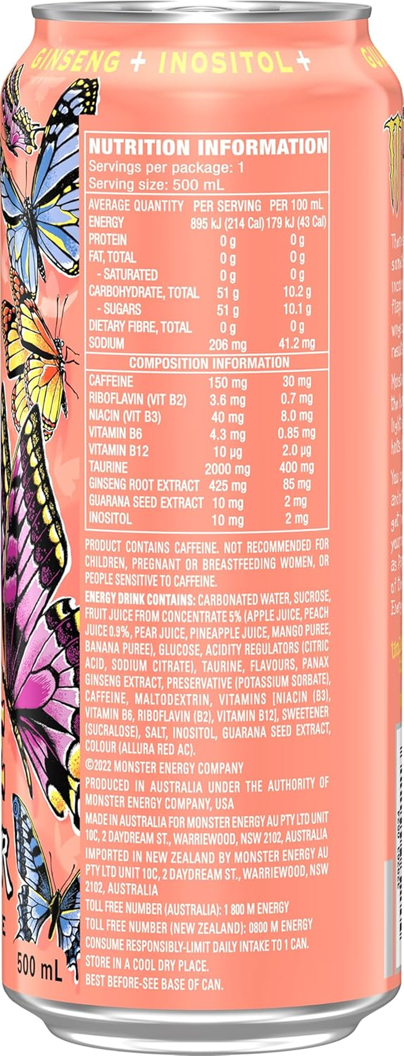 Monster Energy Drink Juice Papillon 24 X 500Ml image number 3
