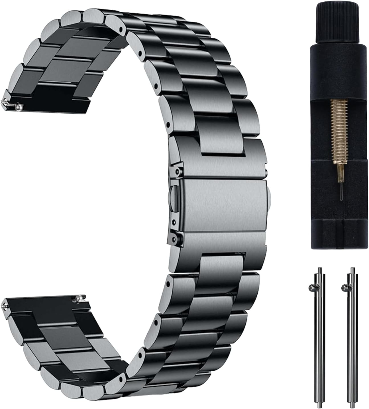 Maeiol 22 Mm Metal Bracelet for Amazfit Helio Strap/Amazfit Balance 2/Balance/Bip 6/Bip 5/5 Unity/Cheetah Pro/Gtr 4/GTR 3 Pro, Stainless Steel Business Bracelets for Men Women