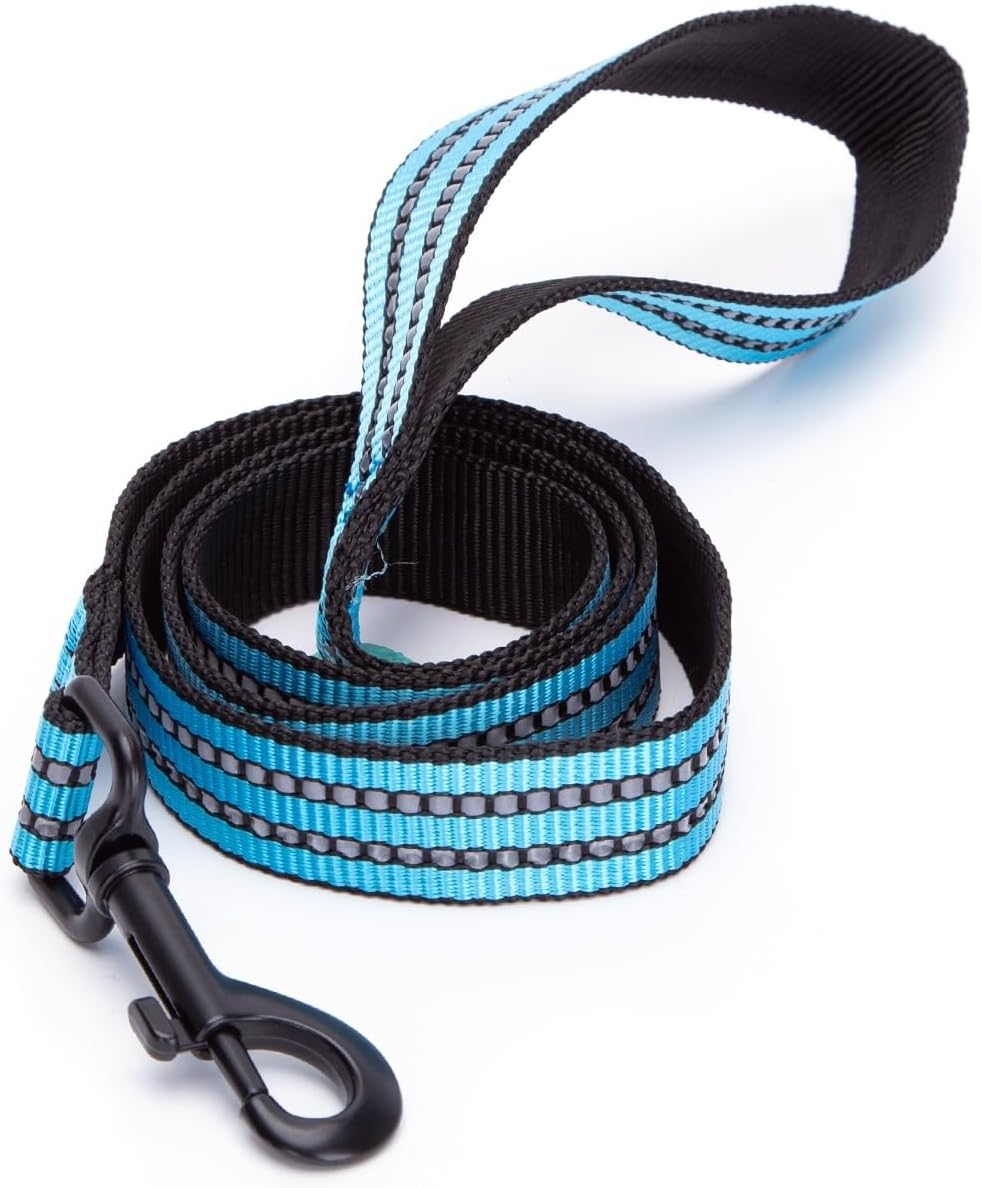 Reflective Nylon Dog Leash - Heavy Duty, Adjustable, with Ergonomic Design, Ideal for Safe Walking and Training. image number 1
