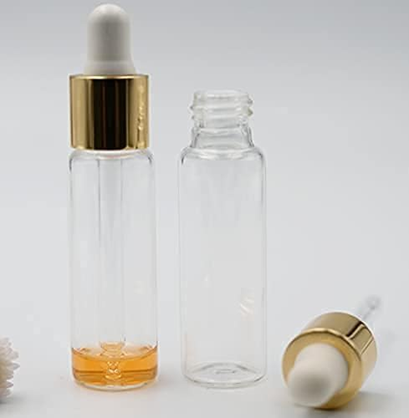 8ML Refillable Clear Glass Essential Oil Bottles Eye Dropper Vials Perfume Cosmetic Liquid (Quantity10, Transparent) image number 1