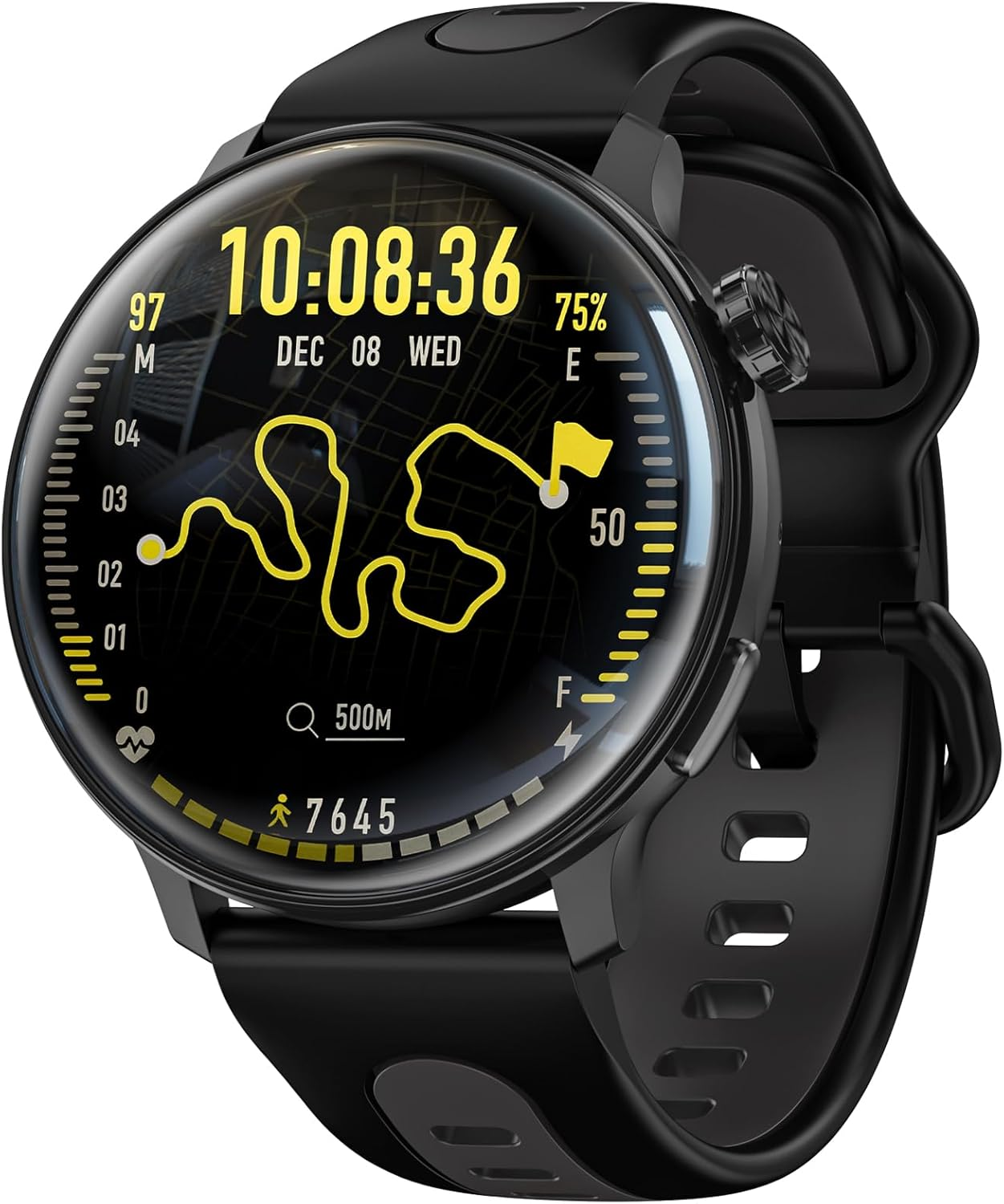 Smart Watch for Men Women GPS, 1.43'' AMOLED Smartwatch with Compass/Barometer/Altimeter 100+ Sports Fitness Tracker with Health Monitor for Android Ios 3ATM Waterproof Answer/Make Call