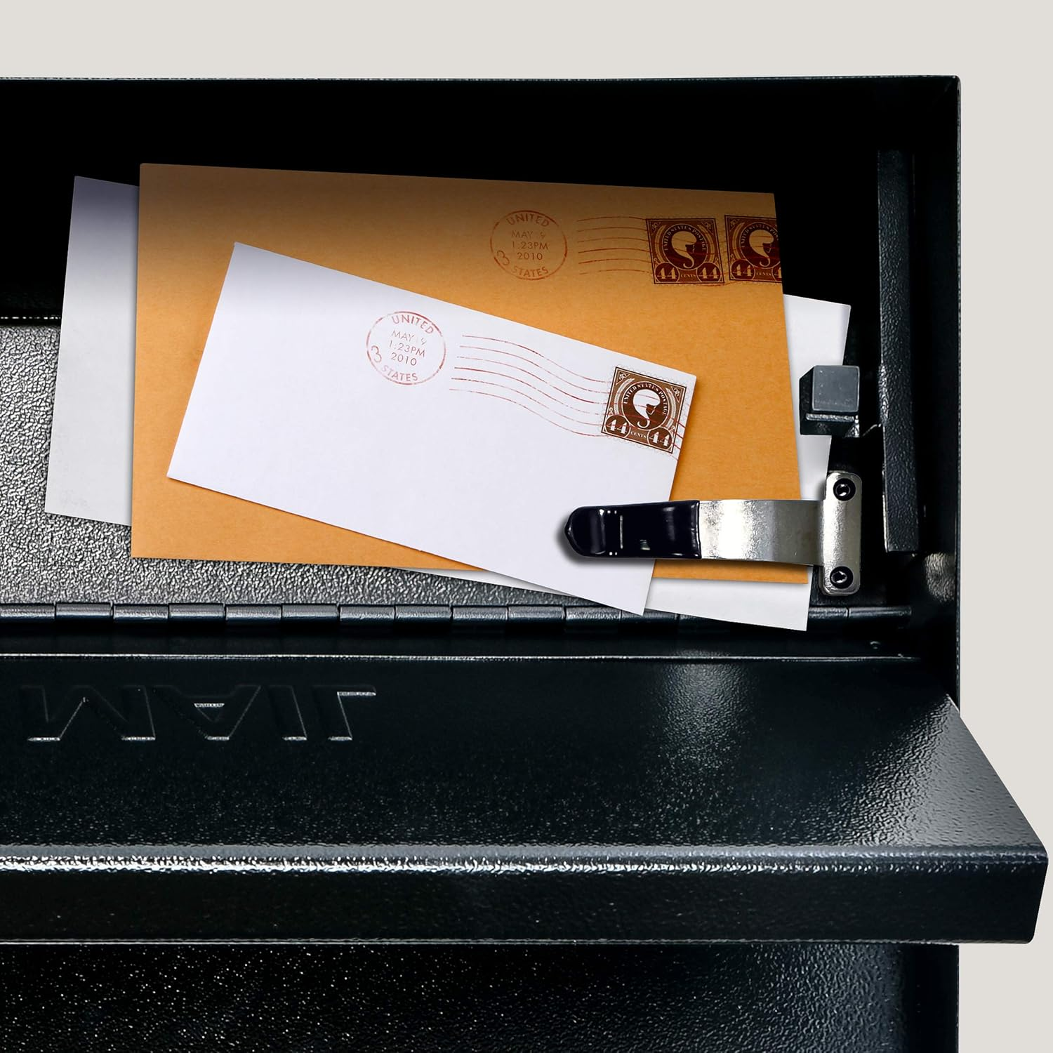 Mail Boss 7162 Metro Locking Wall Mount Mailbox, Black