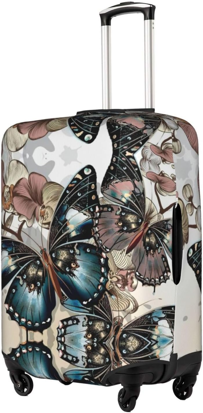 Odddot Beautiful Butterfly1 Print Travel Luggage Cover,Suitcase Protector Cover, Washable Baggage Covers,For 18-32 Inch Luggage, Beautiful Butterfly1, Small
