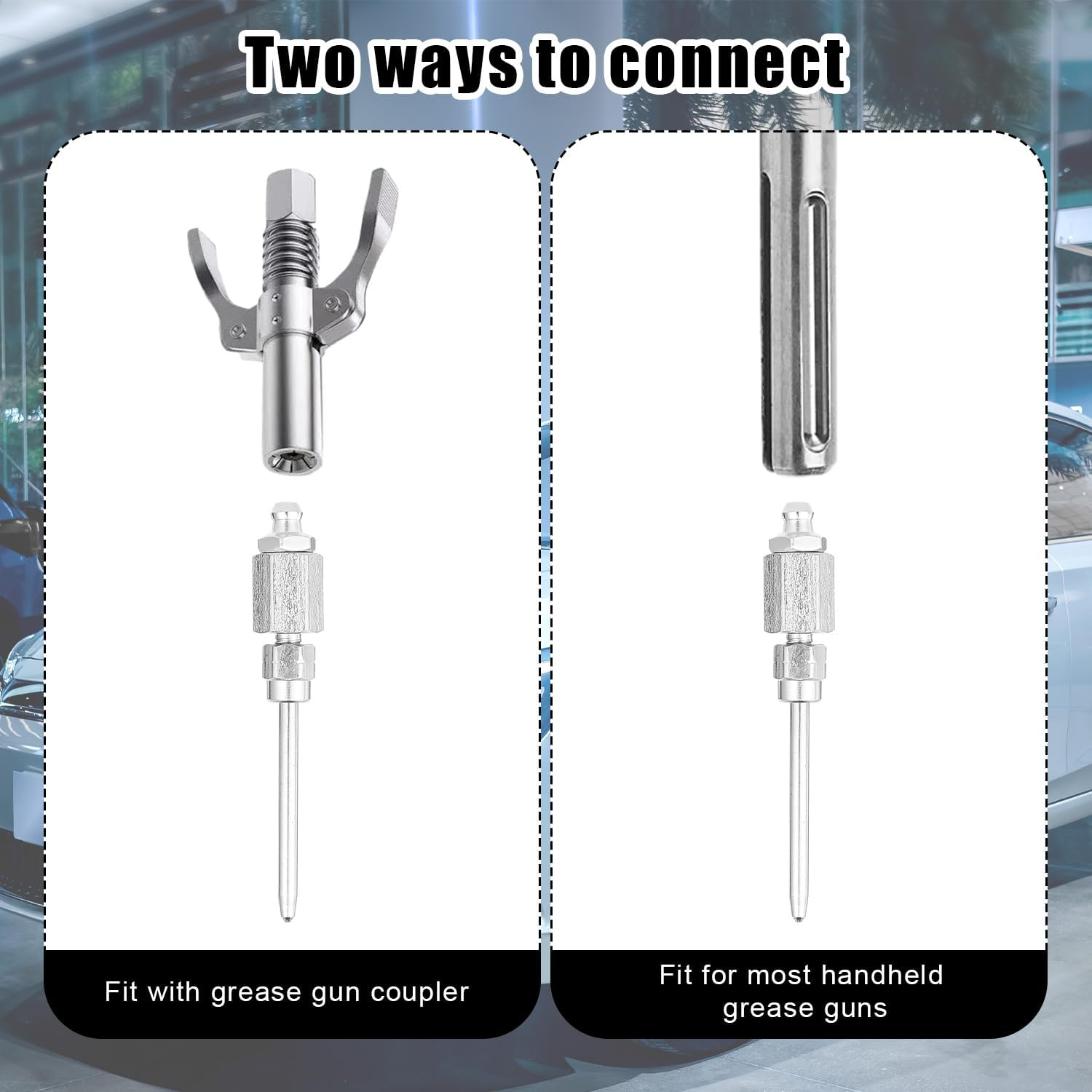 PEUTIER 90 Degree Grease Coupler Adapter and Grease Injector Needle Gun Tip, Needle Grease Gun Fitting Set Grease Needle Nozzle Dispenser for Grease Fitting Tool image number 6