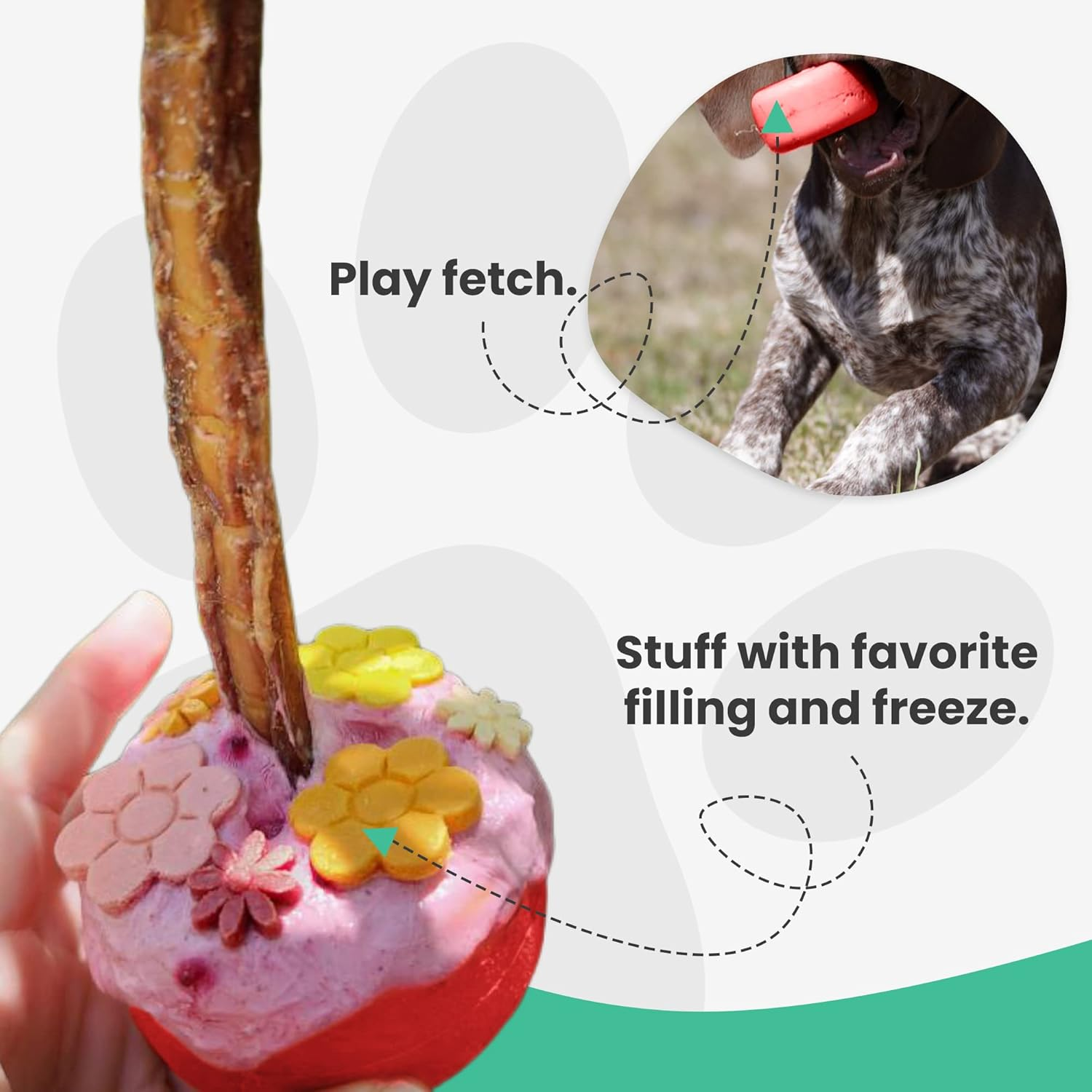 Bully Stick Holder for Dogs - Large Size - Interactive Dog Toy, Dog Treat Holder, Slow Feeder, Treat Dispenser, Chew Toy and Dog Safety Device image number 4