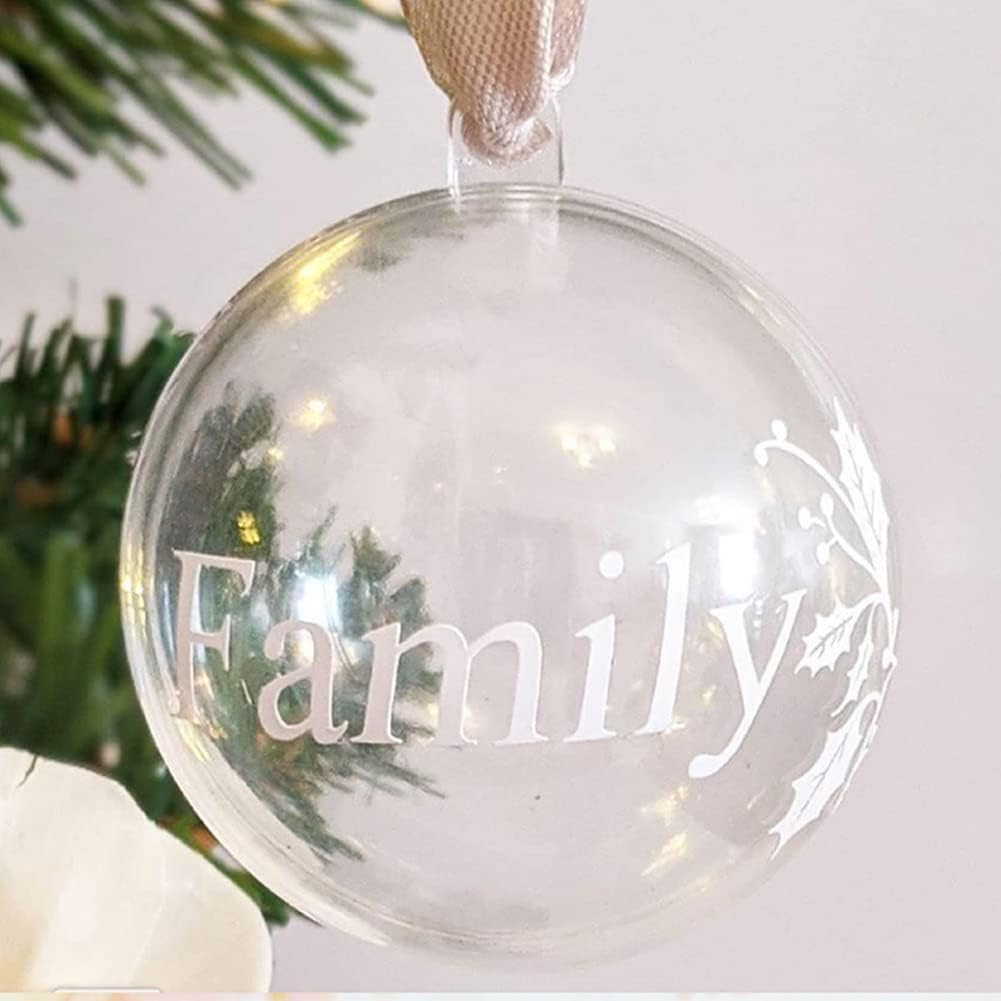YXQ Bath Bomb Molds Shells 40Mm/1.6'' Clear Plastic DIY Crafting Making Molds Ball Ornament DIY Molding Balls Kit for DIY Christmas Tree Decoration,Wedding Party Decor Pack of 50 image number 1