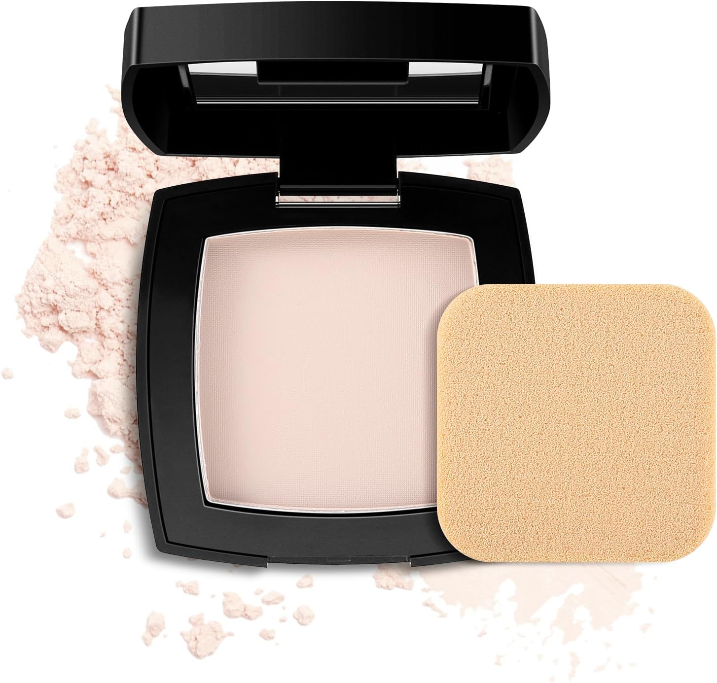 Setting Powder, Oil Control Pressed Powder, Long-Lasting Matte Face Powder Pore Minimization, Flawless Finishing Powder Makeup, Portable Face Powder Compact with Mirror and Puff image number 1