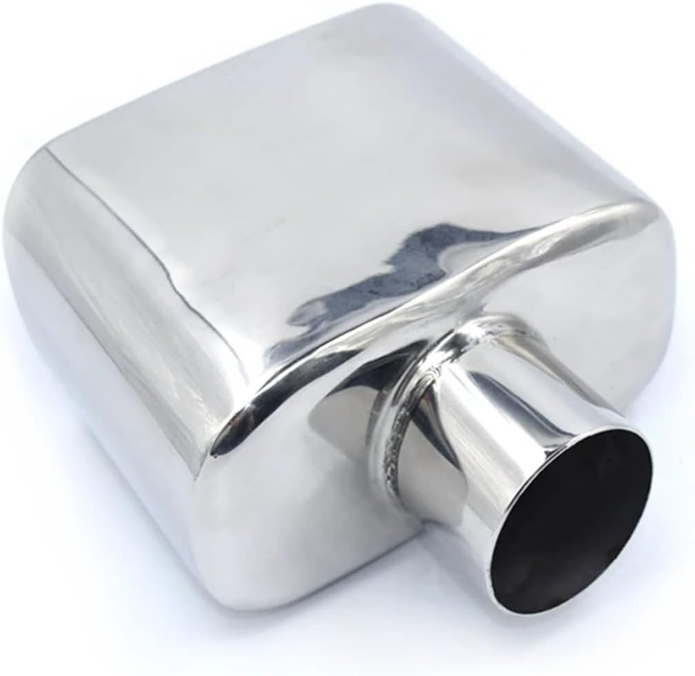 Muffler Compatible with Universal 76Mm Square Car Exhaust Systems Muffler Tip Pipe Decoration Trim Cover Tube Silencer Stainless Steel image number 1