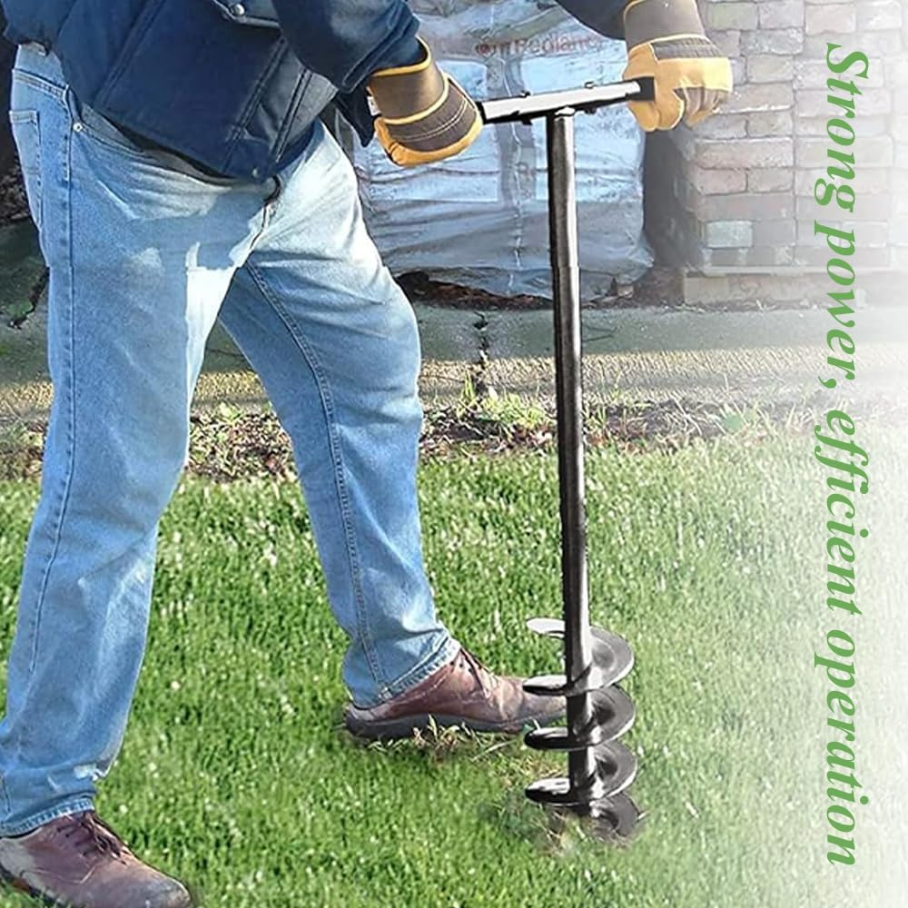 Hand Earth Drill,Professional Metal Earth Drill,Handheld Manual Digger,Ground Auger,To Plant Flowers and Shrubs,Planting Seedlings,Loosening Soil and Digging Holes,Garden Tools image number 1
