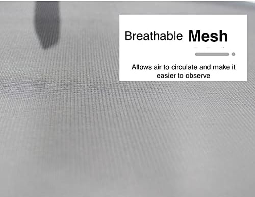 Outdoor Collapsible Insect and Butterfly Habitat Mesh Net Cage Terrarium Black (L-60 * 60 * 90Cm)