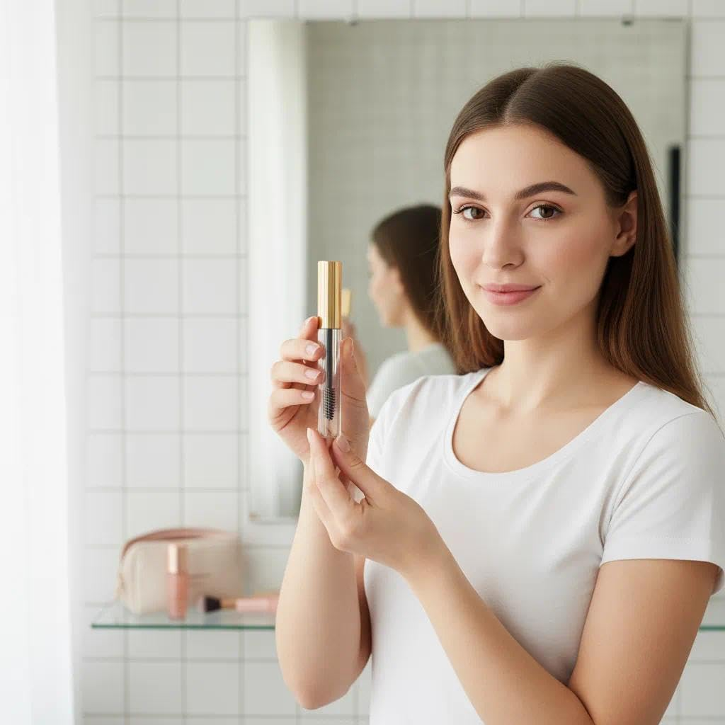 5 Pack Empty Mascara Tube and Wand Set（10 Ml）, Gold Color, Refillable Cosmetic Containers, Eyelash Brush and Spoolie for Castor Oil, Compatible with Popular Models - Fengea image number 3