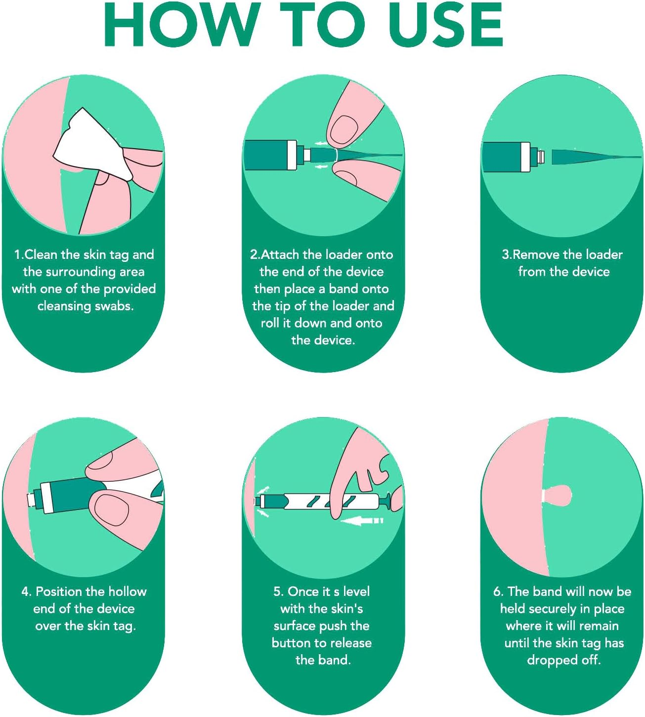 Skin Tag Remover Pen, 2-In-1 Standard Wart Remover, Skin Tag Removal, with 36 Repair Patches and Wet Wipes, Small Rubber Ring Suitable for Skin Tags Ranging from 1 Mm to 4 Mm in Size image number 2