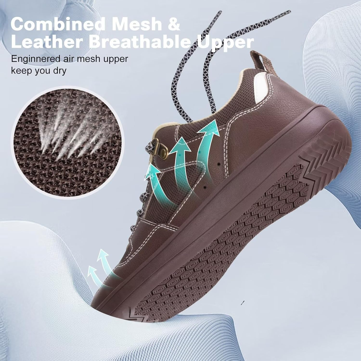 ZYEN Mens Barefoot Shoes Wide Toe Box Trail Running Sneakers Zero Drop Non-Slip Extra Wide Width Walking Shoes Minimalist Wrestling Sneakers Gym Trainer 6.5-13 image number 3