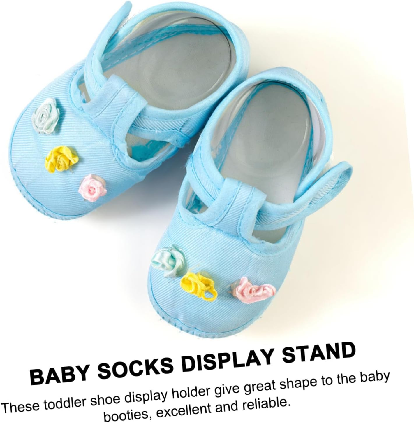 Happyyami 40Pcs Shoe Stretch Boy Girl Shoes Display Stands Plastic Feet Socks Display Holders for Slippers and for Wardrobe Made of PVC Material image number 6