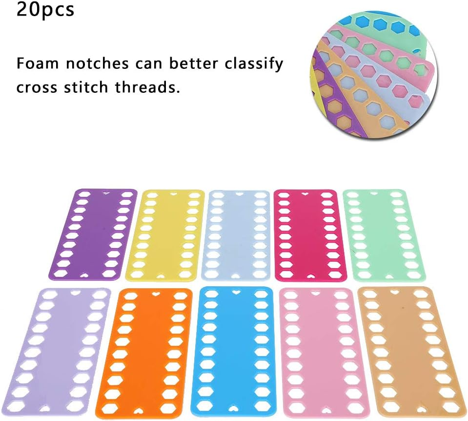 20PCS Cross Stitch Thread Holder Embroidery Floss Organizer Cross Stitch Storage Tool Thread Card for Knitting image number 1