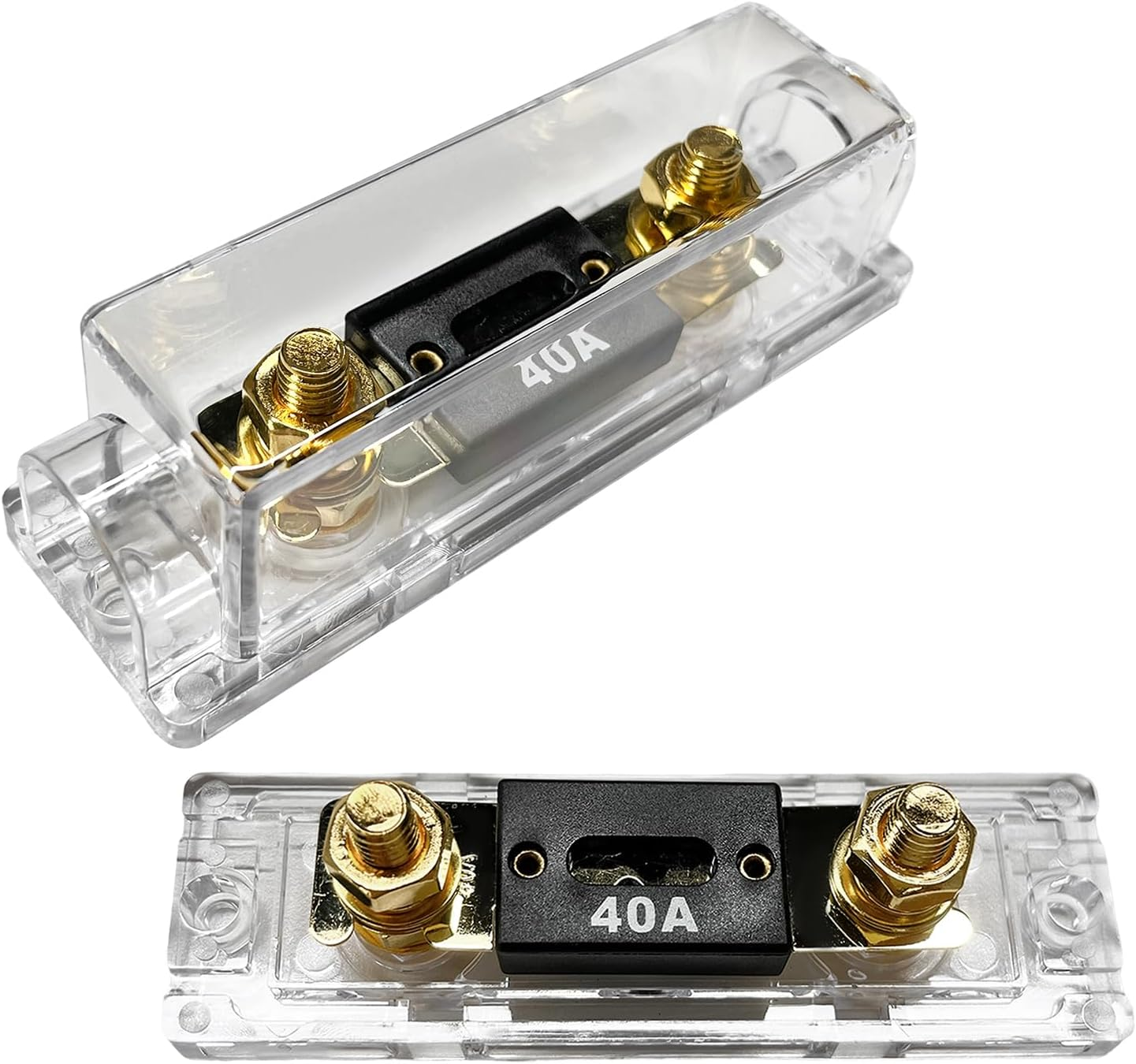 2 PCS ANL Fuse Holder with ANL Fuse, 0/2/4 Gauge AWG In-Line ANL Fuse Holder with 40 Amp Fuse, ANL Fuse & Fuse Holder Block for Alarm Audio Amplifier, Car Accessories (40A) image number 5