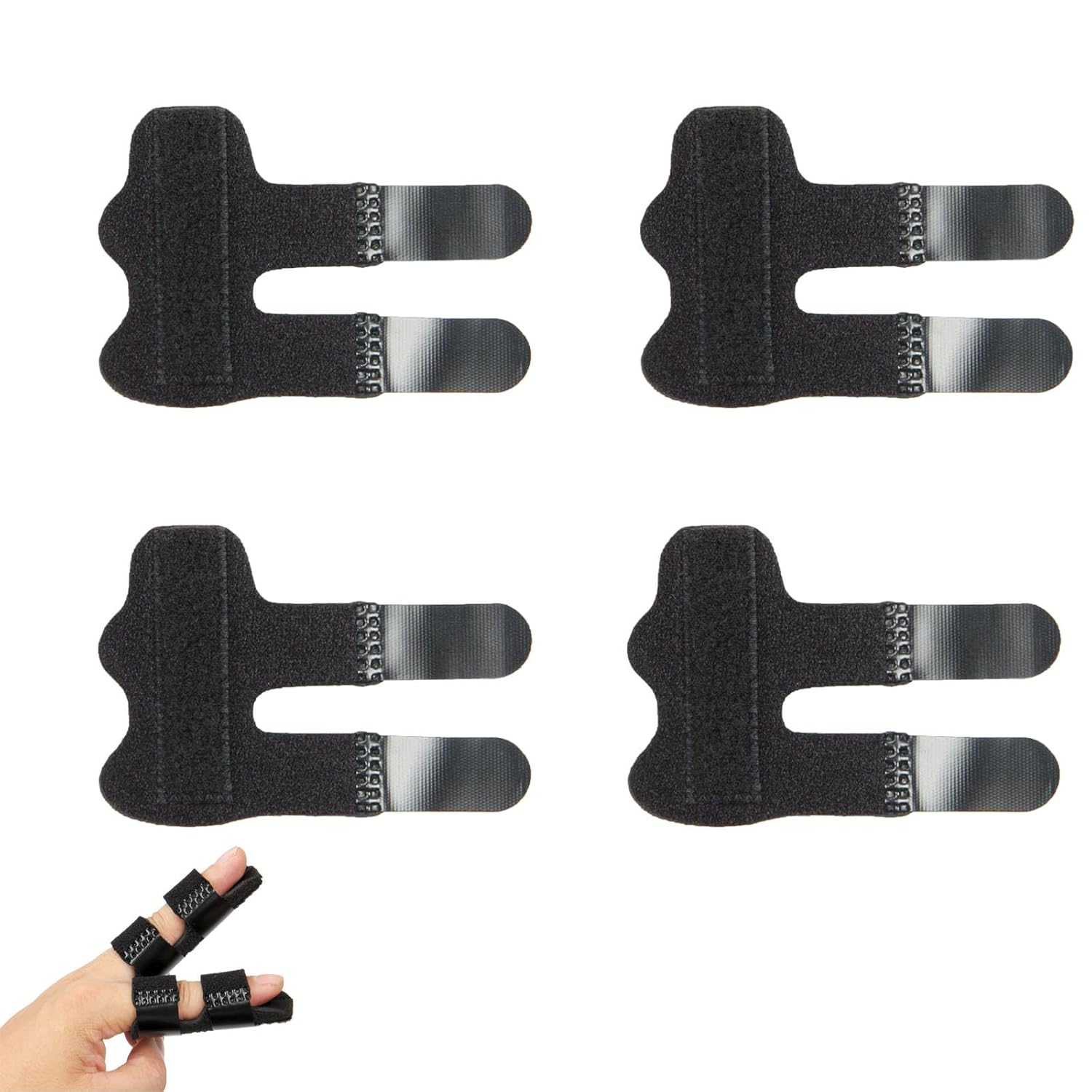 XUTONG 4Pcs Finger Splints,Finger Support Brace Finger Stabilizer for Straightening Arthritis Fingers Broken and Strained Arthritis image number 3