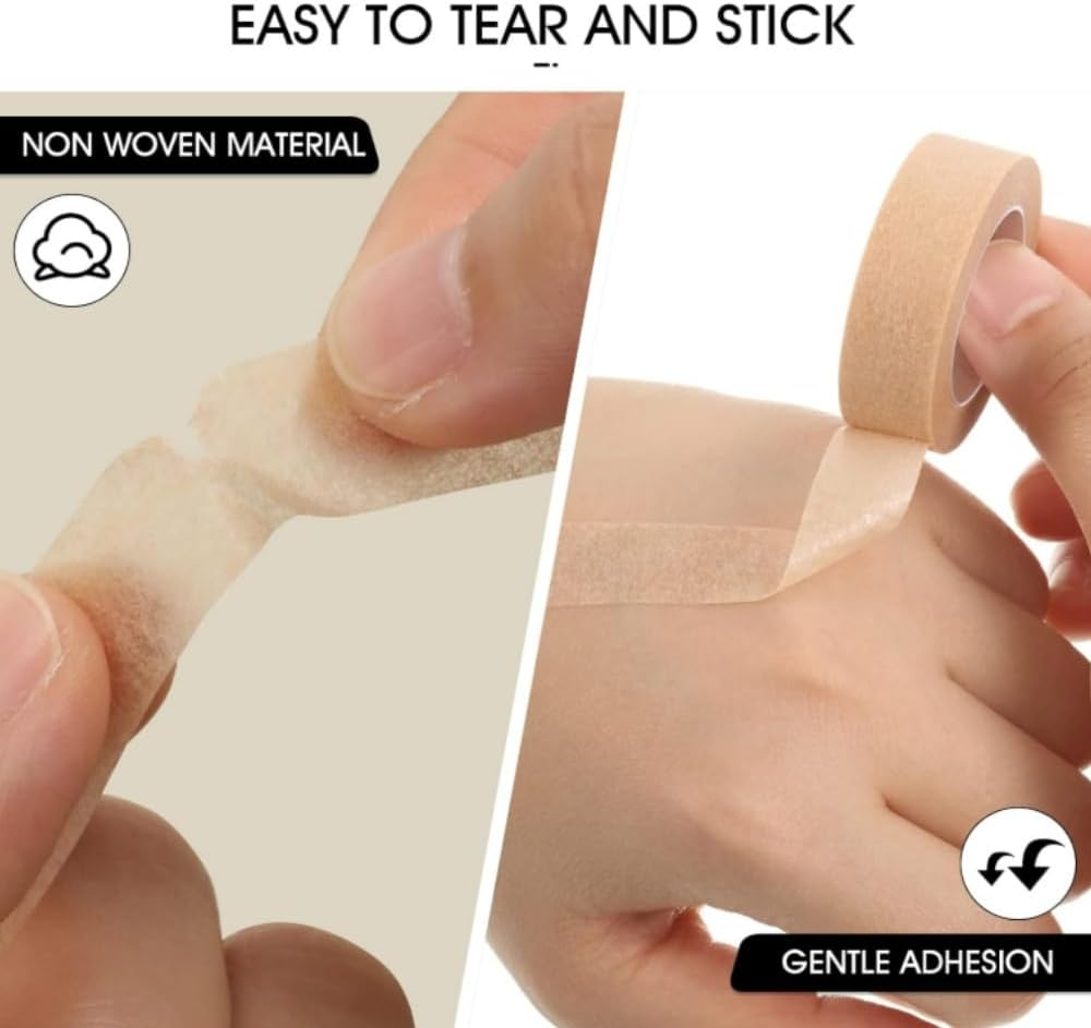 6 Rolls Flexible Skin Tape, Breathable Self Adhesive Gauze for Wound Injuries, Swelling, Sports - 1.25Cm X 9.14M image number 3