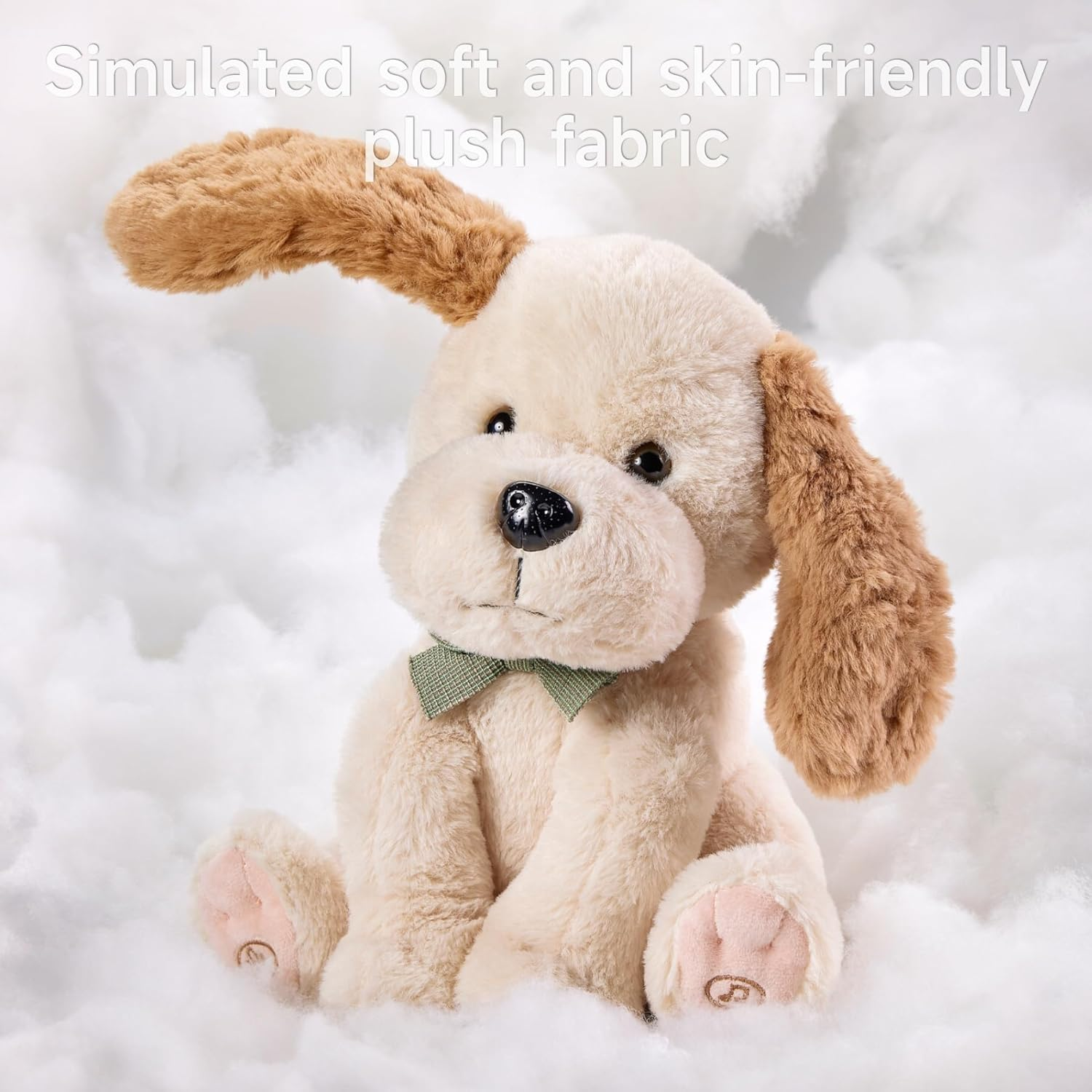 TUMAMA Baby Dancing Animated Plush Dog Talking Singing Dog Toy Children, Plush Interactive Laber Animal Dogs, Copy Talking, Ear & Body Waving, Singing 6 Songs for Age 3 4 5 + image number 1