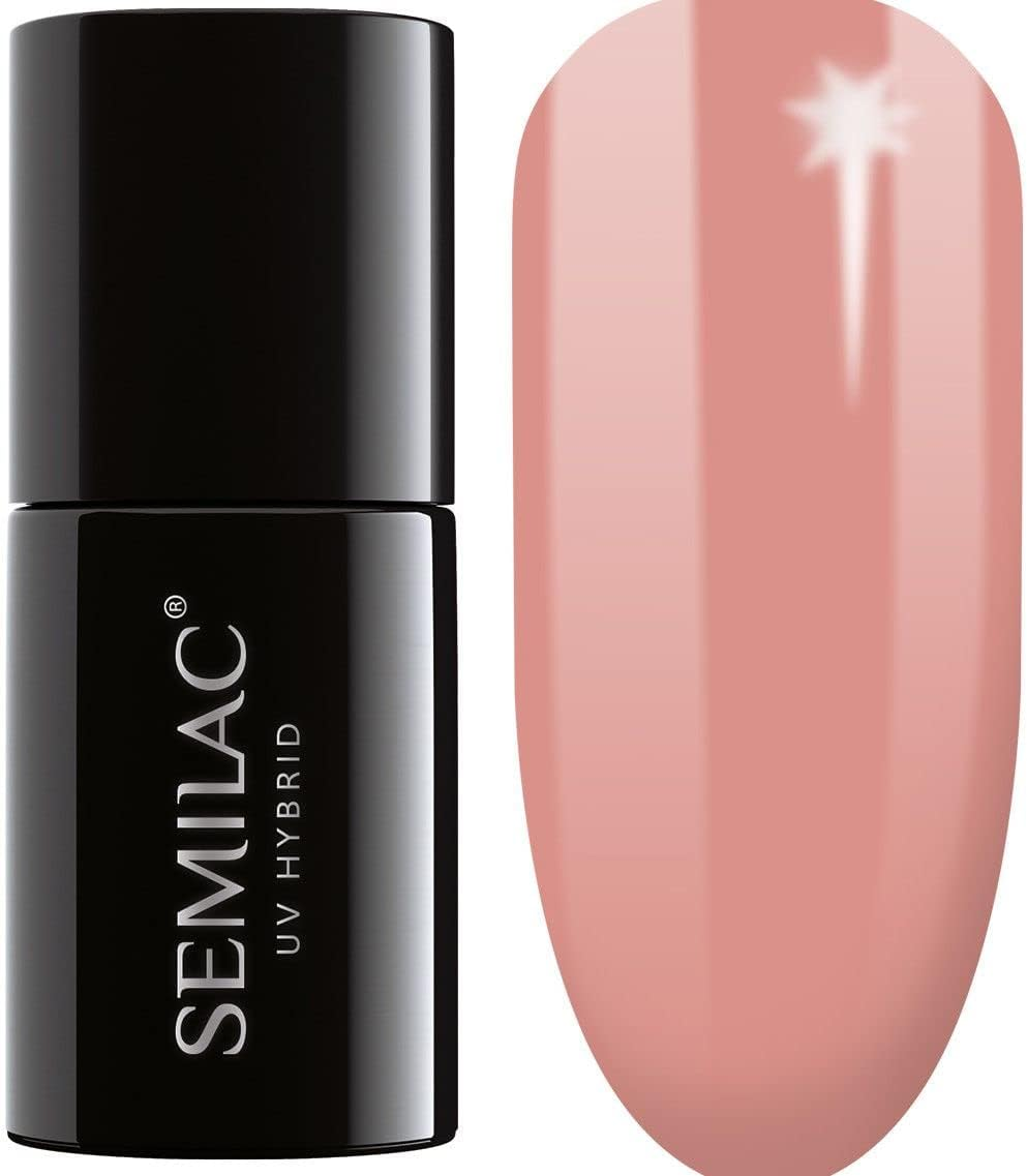 Semilac Extend UV Nail Polish 5-In-1 Green Colour 808 Pastel Mint 7 Ml Innovative UV LED Colour Polish for Colour-Intensive Fingernails Nail Polish