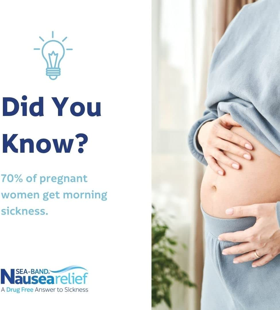 Sea-Band Mama Wristband Natural Nausea Relief, 1 Pair, Colors May Vary, Anti-Nausea Acupressure Wristband for Combatting Morning Sickness image number 3