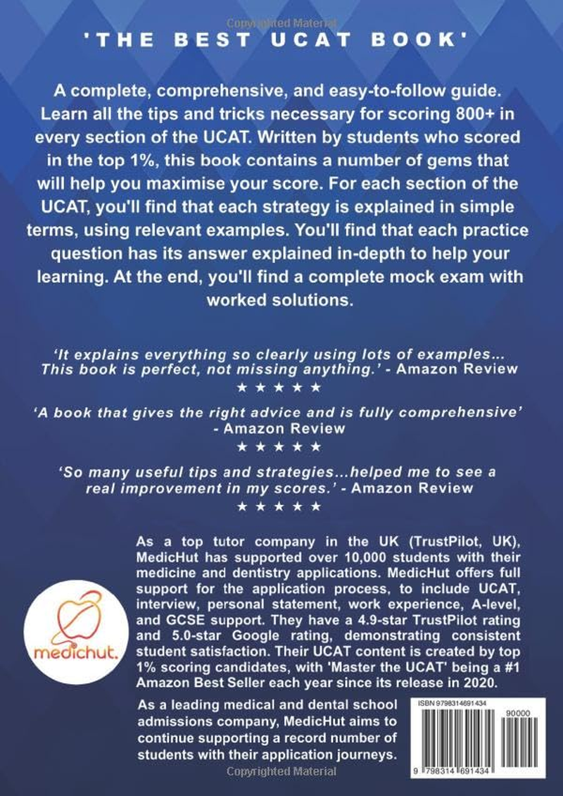 Master the UCAT by the Top 1% (Third Edition): Updated for 2025, Full Mock Exams and Practice Questions image number 1
