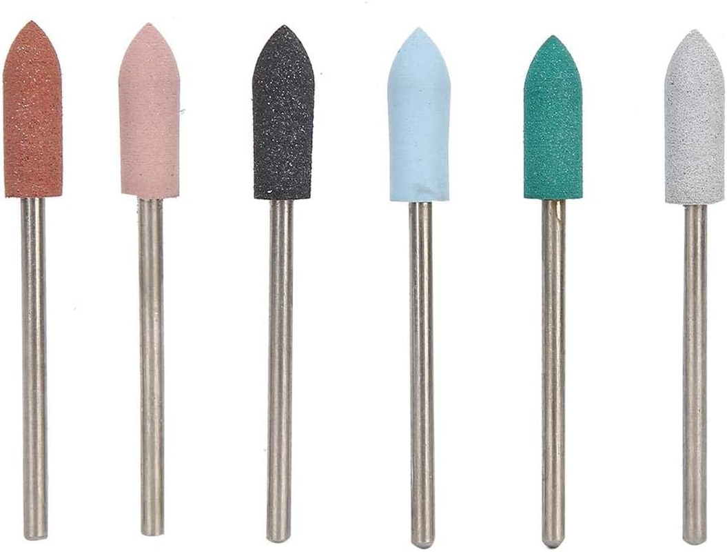 Nail Drill Bits Set -6 Pcs Nail Art Grinding Head Dead Skin Removal Nail Drill Bits Sanding Polishing Head Set for Remove Acrylic Gel Nails Cuticle Manicure Pedicure(#12) image number 3