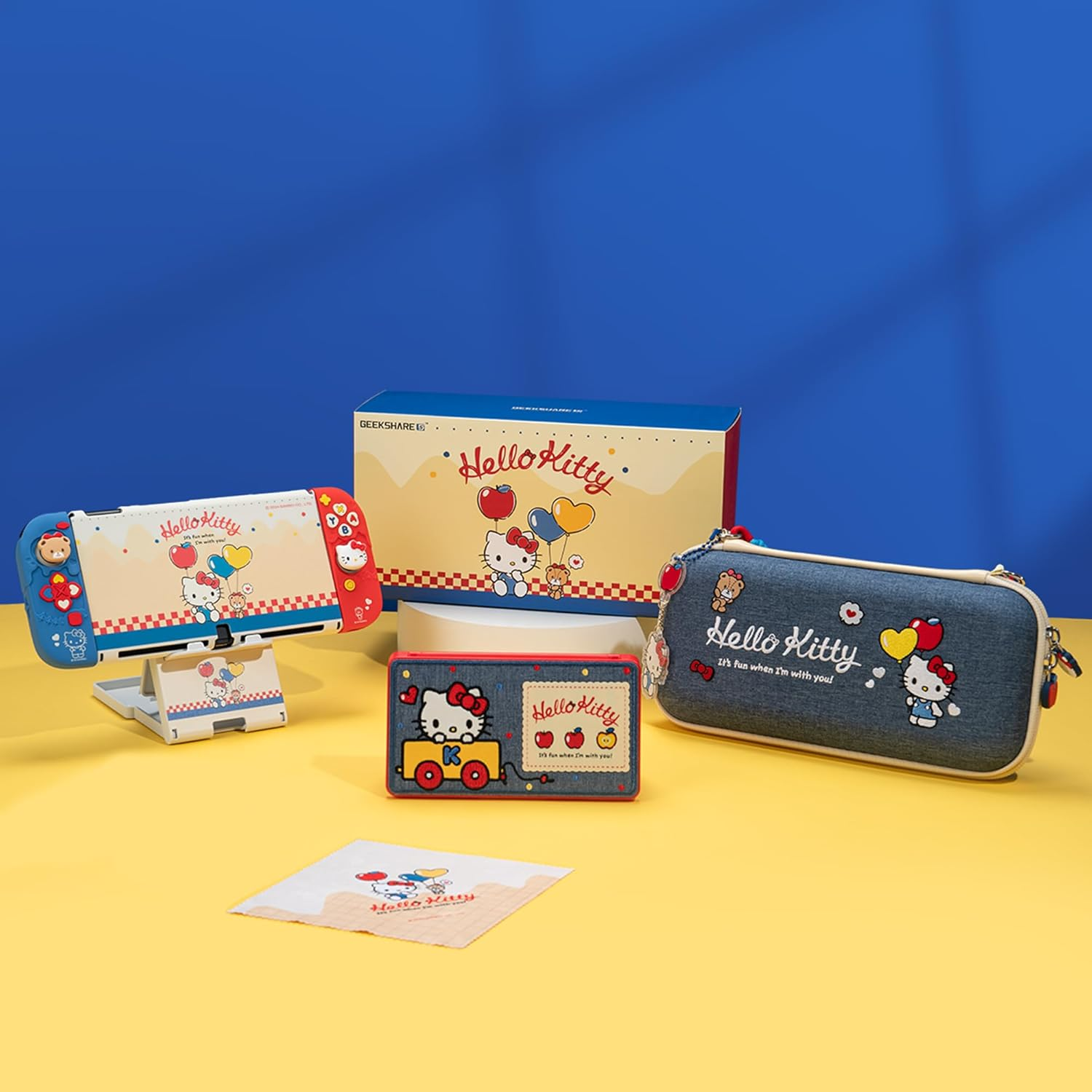 Kuitmor Switch Accessories Bundle for Switch:Carrying Case,Protective Case,Game Card Case,Screen Protector,Playstand,Thumb Grip Caps and More (For Switch OLED) image number 5