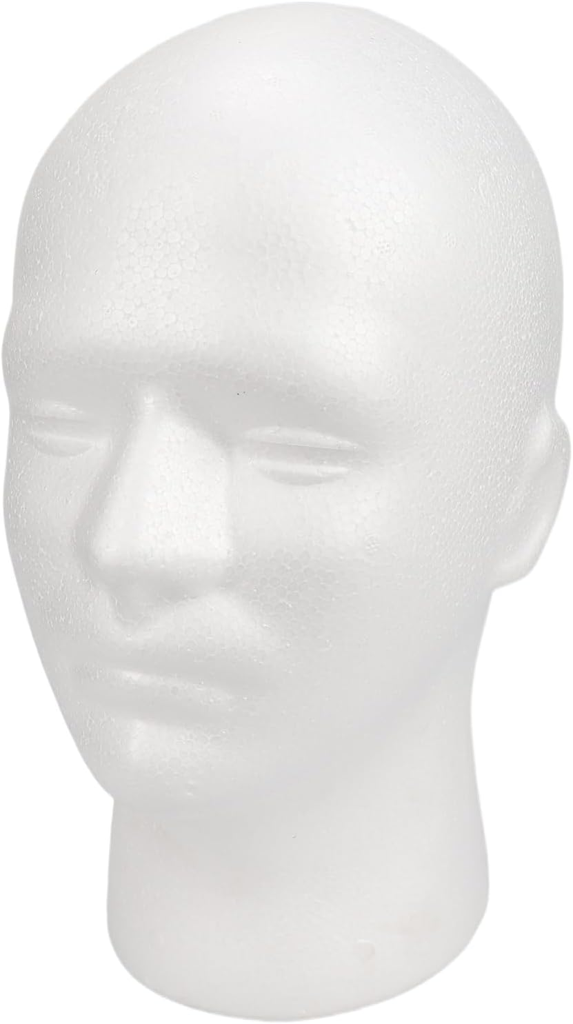 Foam Display Head,Hat Display Mold | Mannequin Display Hairpieces Stand Holder, Cosmetics Model Head Wig Display, Foam Wig Head Display Stand for Hairpieces image number 3