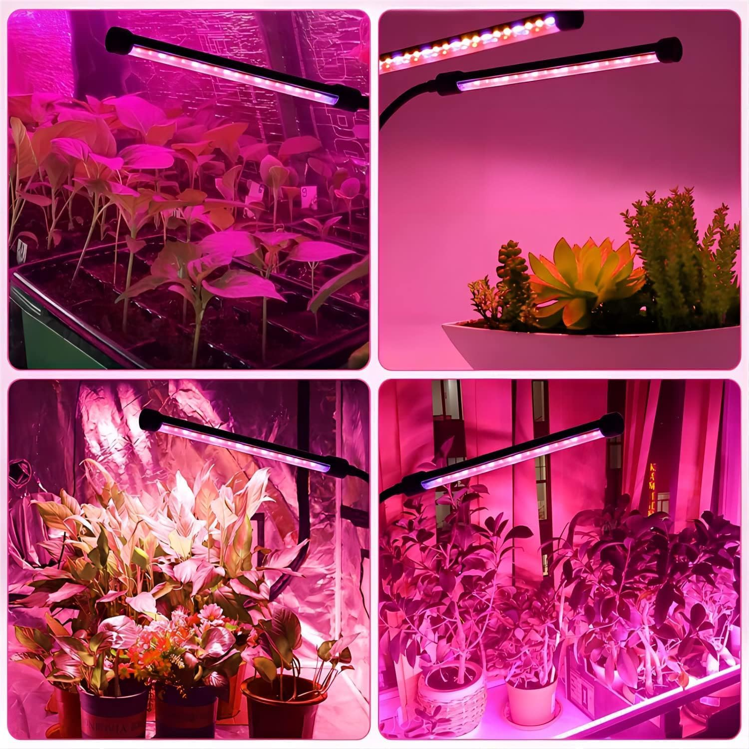 YIKEDAN Grow Lights for Indoor Plants, 108 Leds Plant Grow Light Indoor, 20W Full Spectrum Grow Light with 360&deg; Gooseneck, 6 Heads Grow Lamp for Plants Seedling image number 1