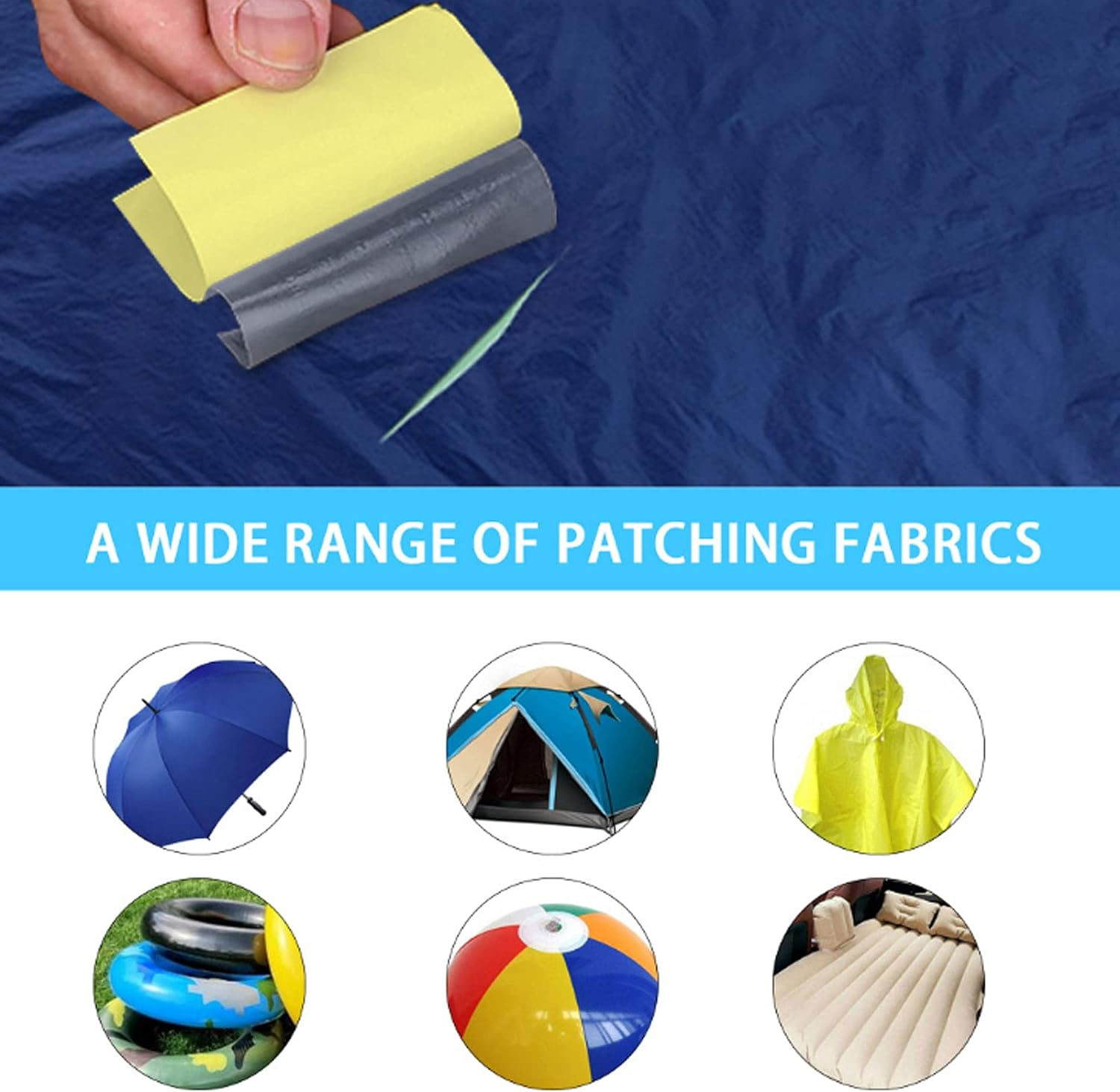 Jiawu 30 Pieces Self Adhesive Repair Patches, Inflatable Pool Patch Liner Repair Kit, Air Mattresses Pool Patch Repair Tool for Inflatable Toys, Swimming Pools, Inflatable Float Boats image number 4