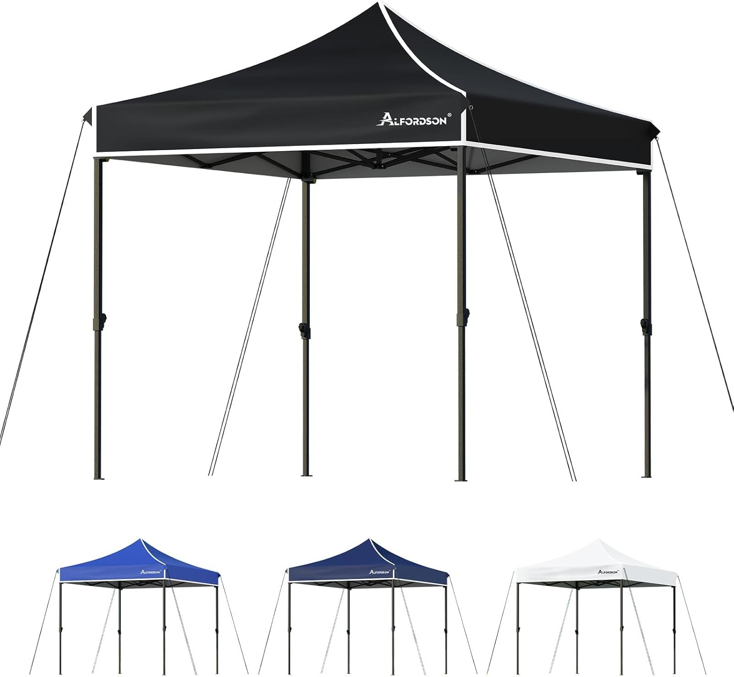 ALFORDSON Gazebo Marquee 3 X 6M High Adjustable with Pegs & Ropes, Easy Set-Up Canopy with 600D Fabric Roof and Carry Bag, Camping Shelter Shade with Steel Frame for Wedding Party Pavilion, Blue