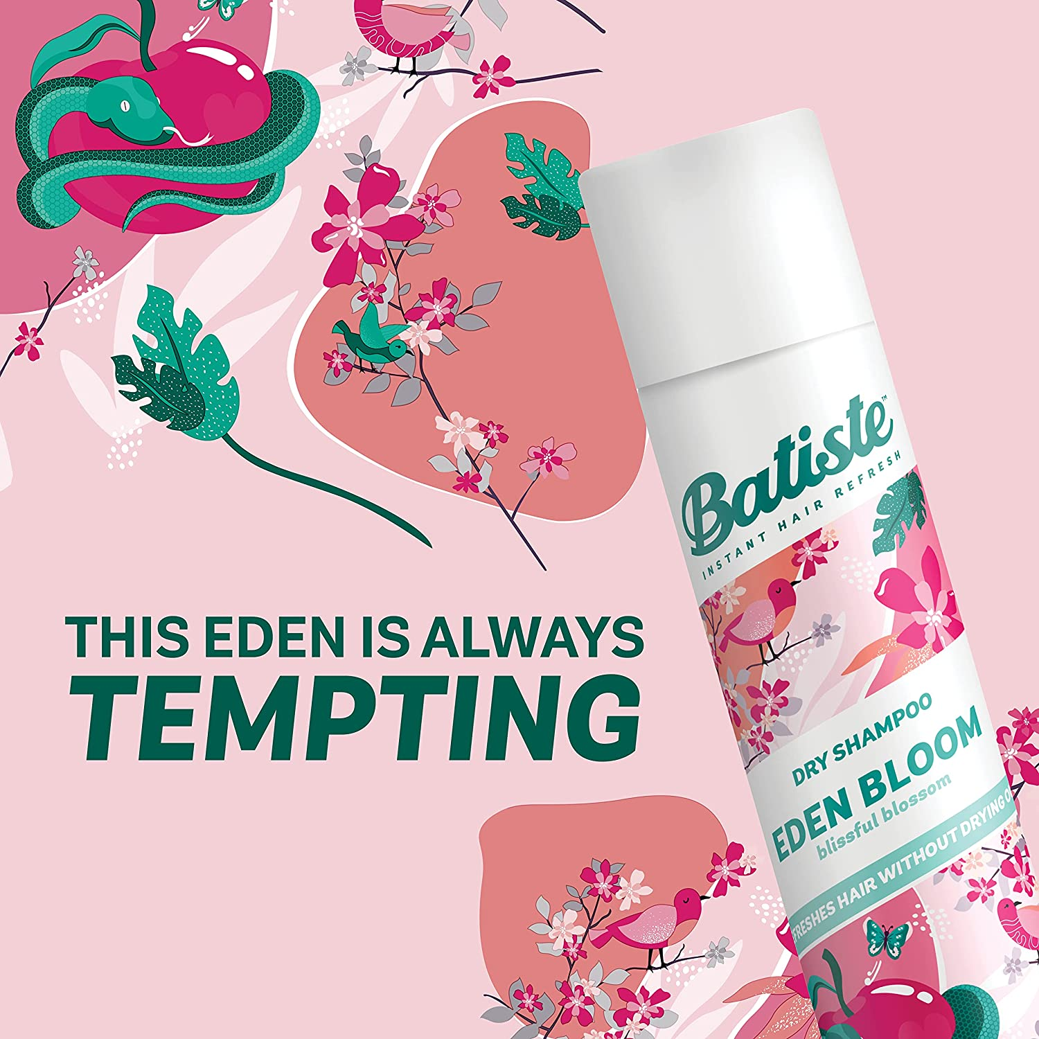 Batiste Eden Bloom Dry Shampoo 350Ml - Blissful Blossom Scent, Instantly Refresh & Add Volume, Quick Refresh for Oily Hair, Non-Drying Formula, Ideal for Daily Haircare & All Hair Types (Pack of 2) image number 4
