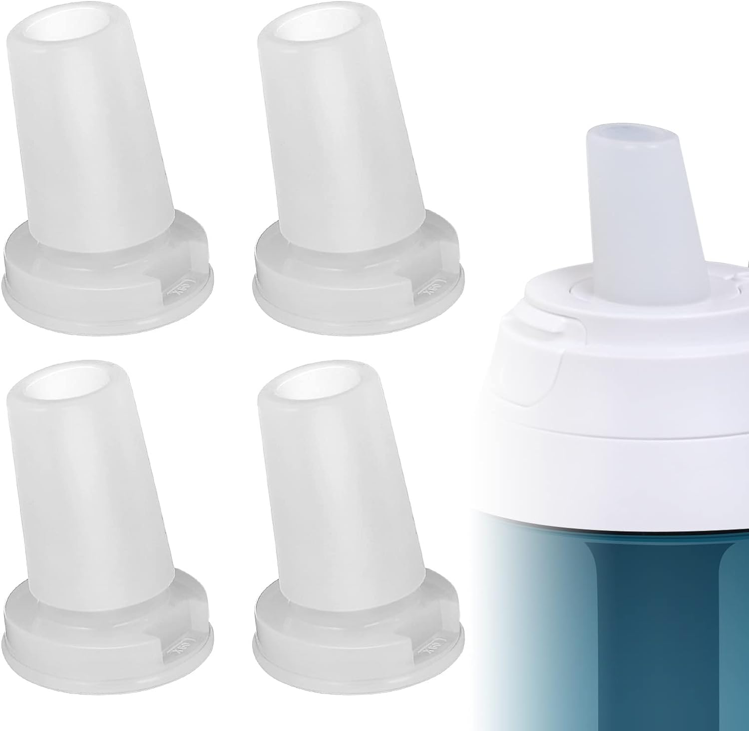 4 Pack Brita Water Bottle Mouthpiece Replacement, Silicone Bite Valve Parts Compatible with Filter & Stainless Steel Bottles image number 5