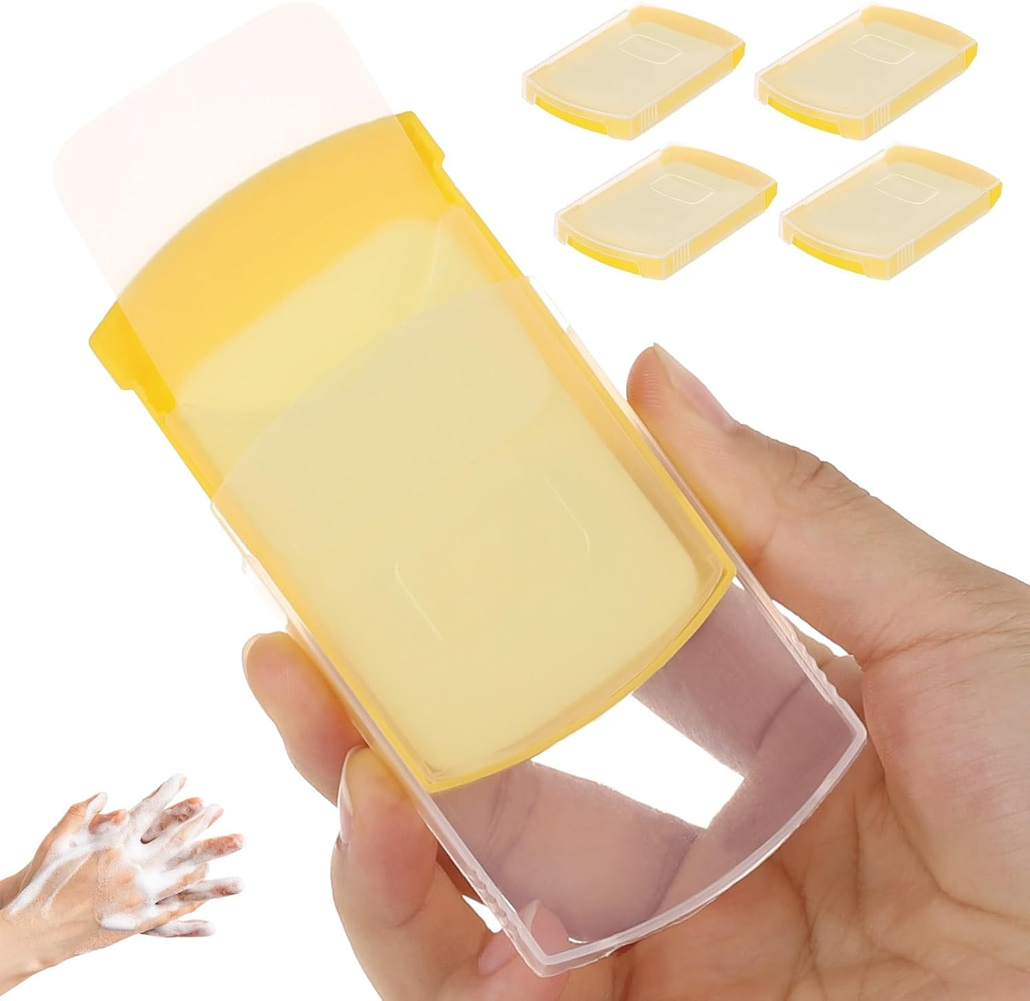 Acdesign 4 Boxes (200 Sheets) Hand Washing Soap Sheets Travel Soap Leaves Foaming Paper Soap for Outdoor Travel, BBQ, Party, School, Camping Hiking