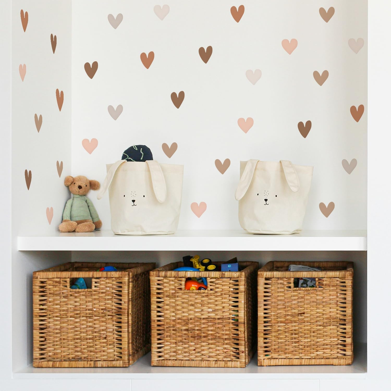 QUCHENG Boho Wall Stickers Girls Bedroom Removable Wall Decals Nursery Kids Room Decor Vinyl Murals DIY Cute Decorations 6 Sheets image number 5