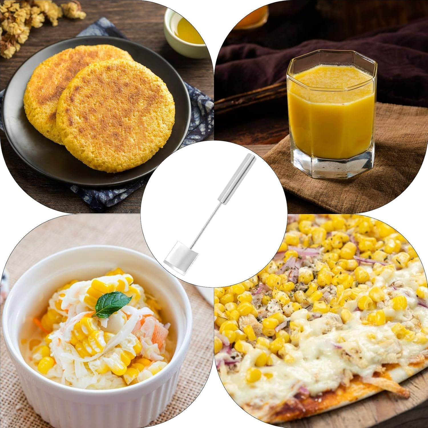 Easy-To-Clean Corn Cob Peeler, Special Peeler for Corn Cobs, Long-Handle Stainless Steel Corn Stripping Tool with Ergonomic Design for Home Kitchen Gadgets image number 3