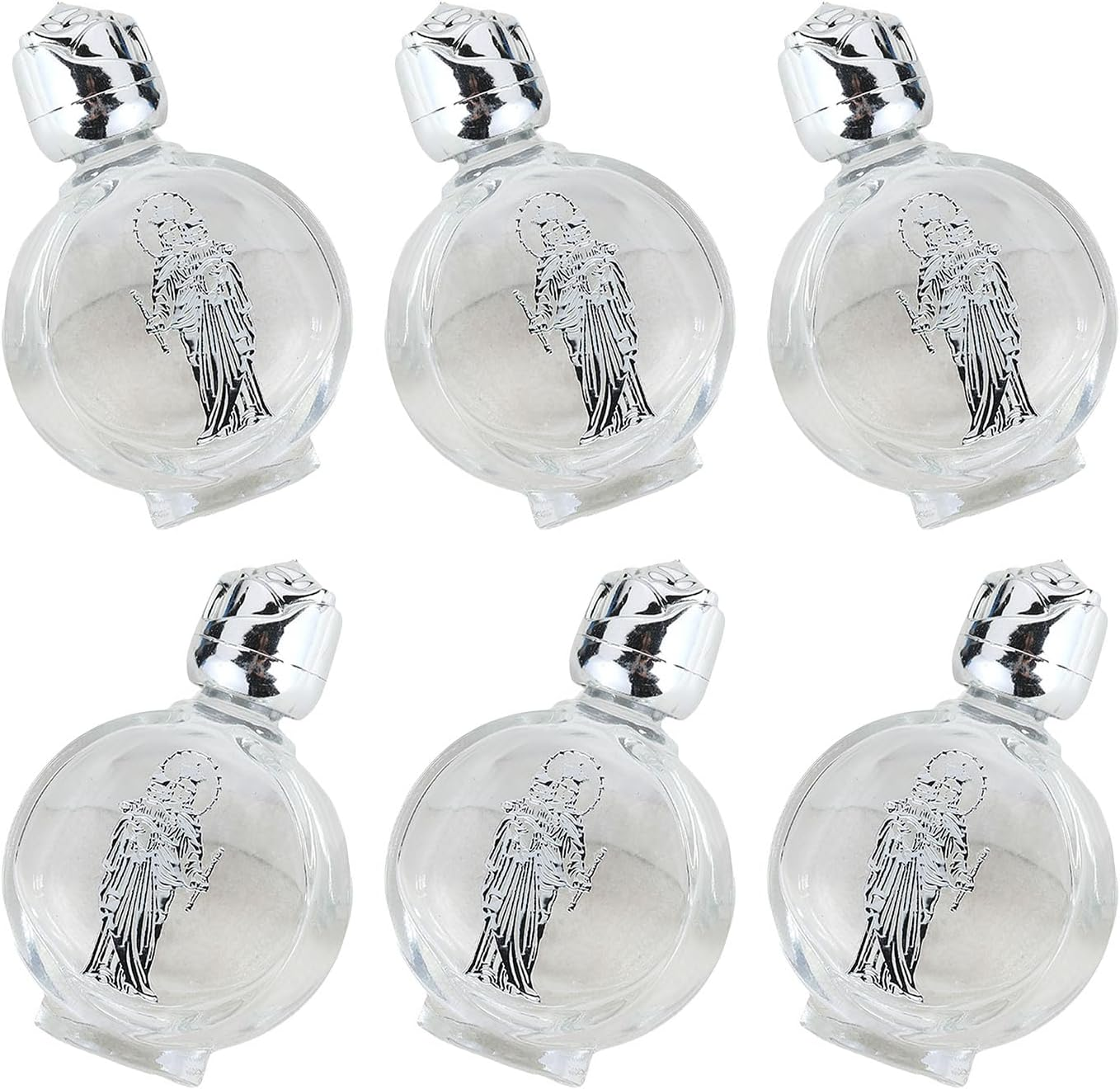 6Pcs Silver round 15Ml Crystal Water Container Travel Portable Water Bottle image number 4