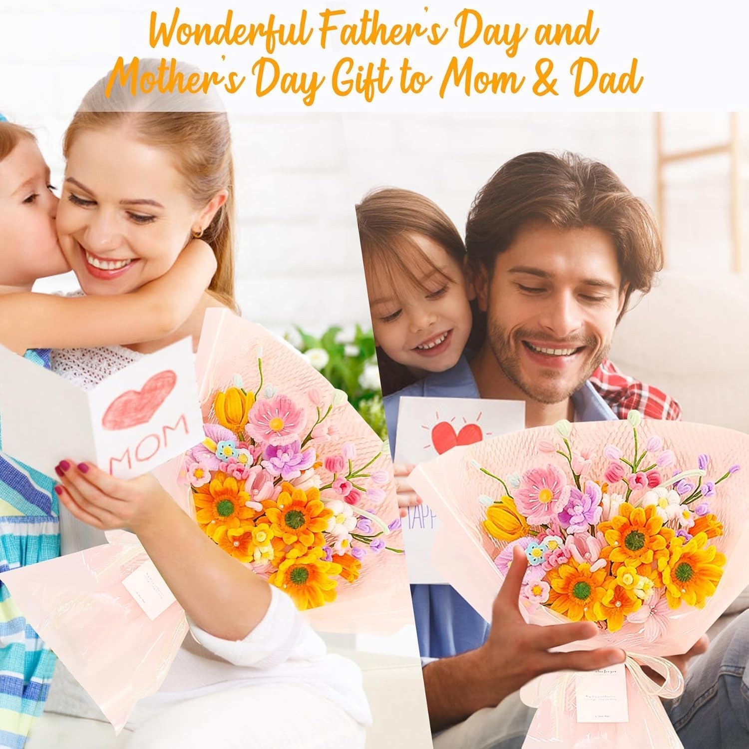 Pipe Cleaners Craft - Pipe Cleaners Flowers, Pipe Cleaner Flower Kit, DIY Pipe Cleaners Flower Bouquet Craft Supply Kit for Art Project Activity, Birthday Anniversaries Graduations Gifts image number 3